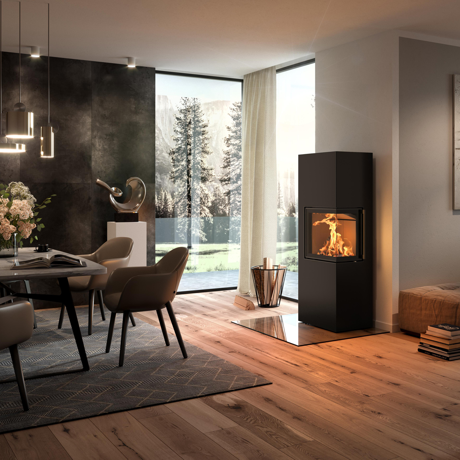 Spartherm Lungo 2R Poêle à bois Nero