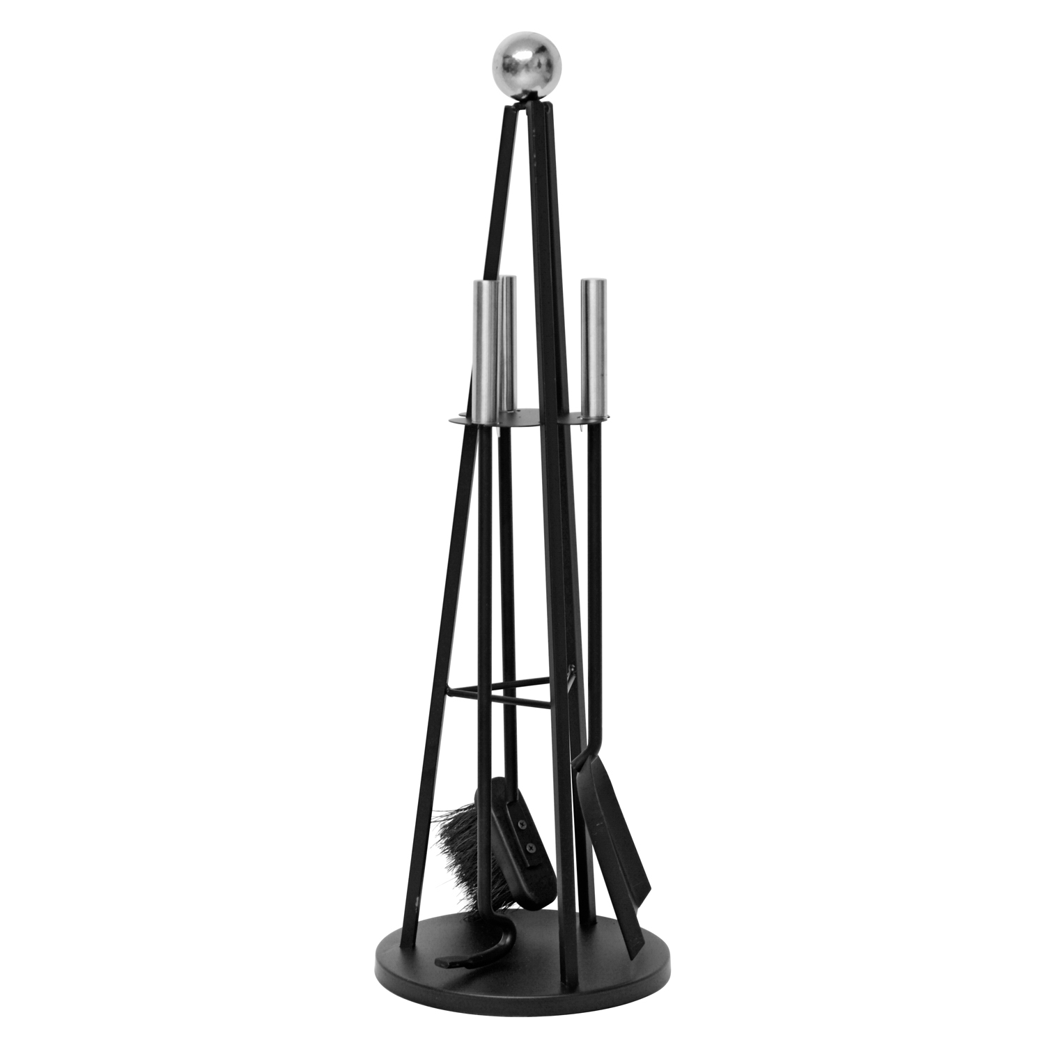 Raik Ensemble d'outils de cheminée Gottfried, 3 pièces, acier, noir, 70 cm