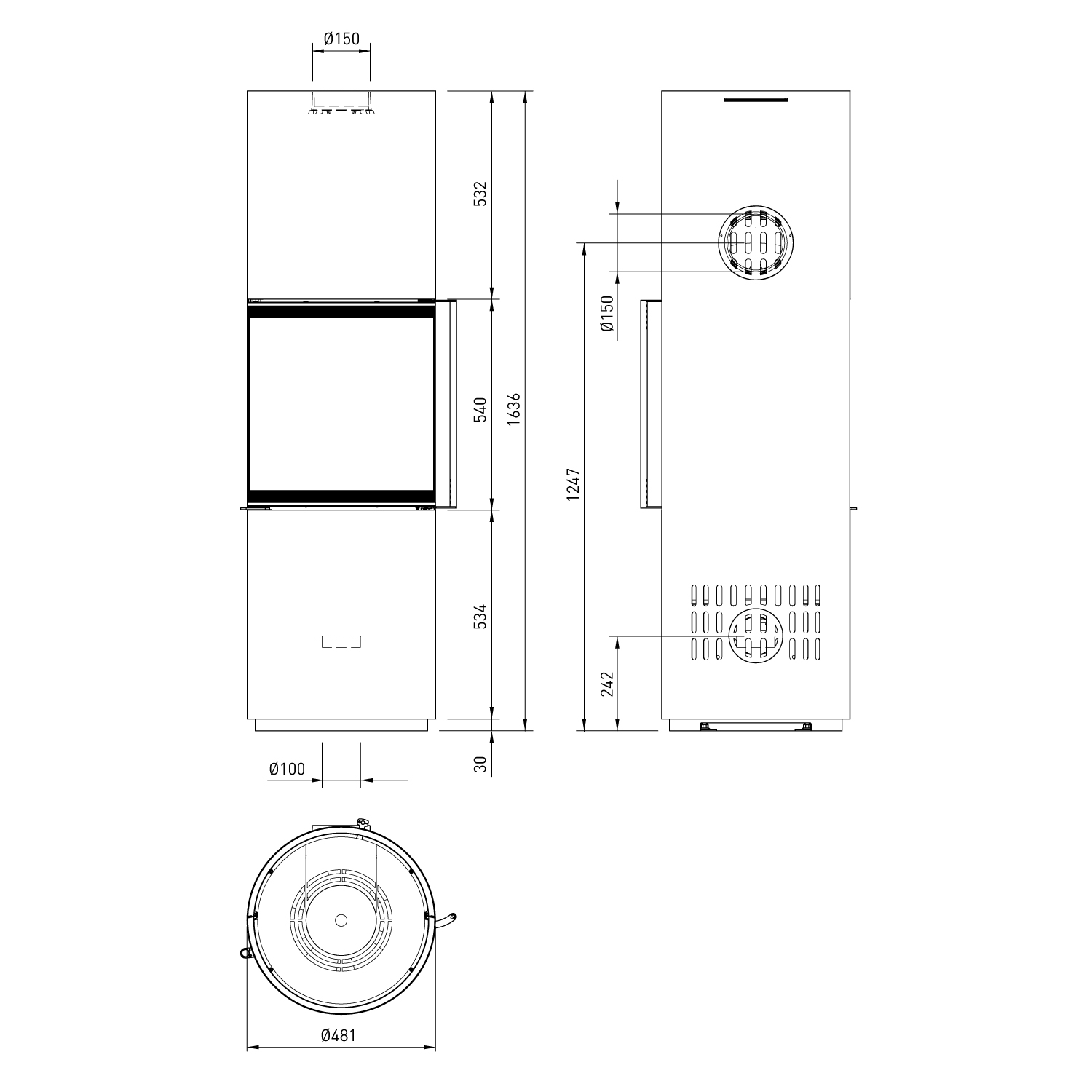 Spartherm Passo L RLU poêle à bois Nero + 1 m³ de bois de chauffage gratuit