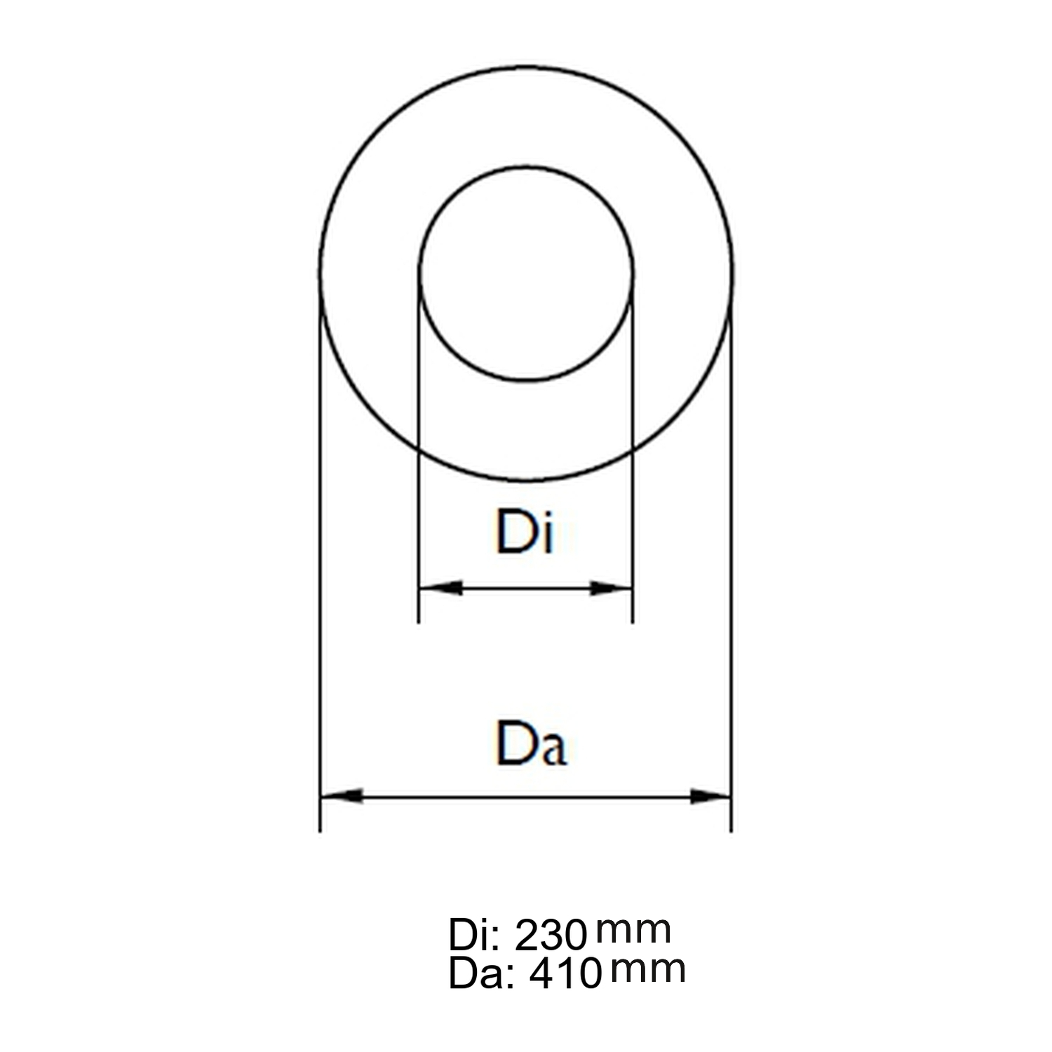 Schiedel traversée de paroi et de plafond ronde Ø180 mm L=240 mm brillante