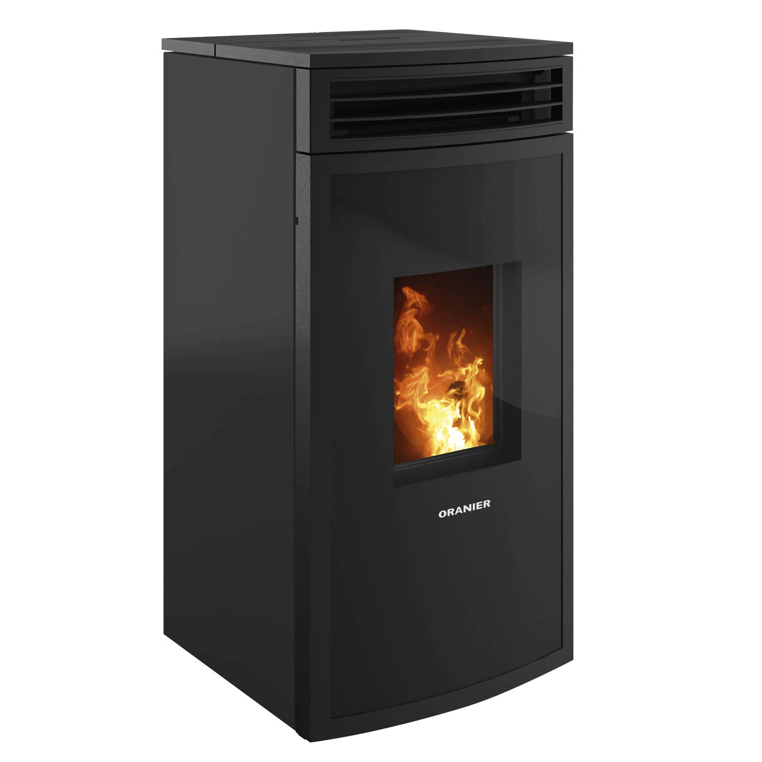 Oranier poêle à bois Neta acier noir raccord arrière