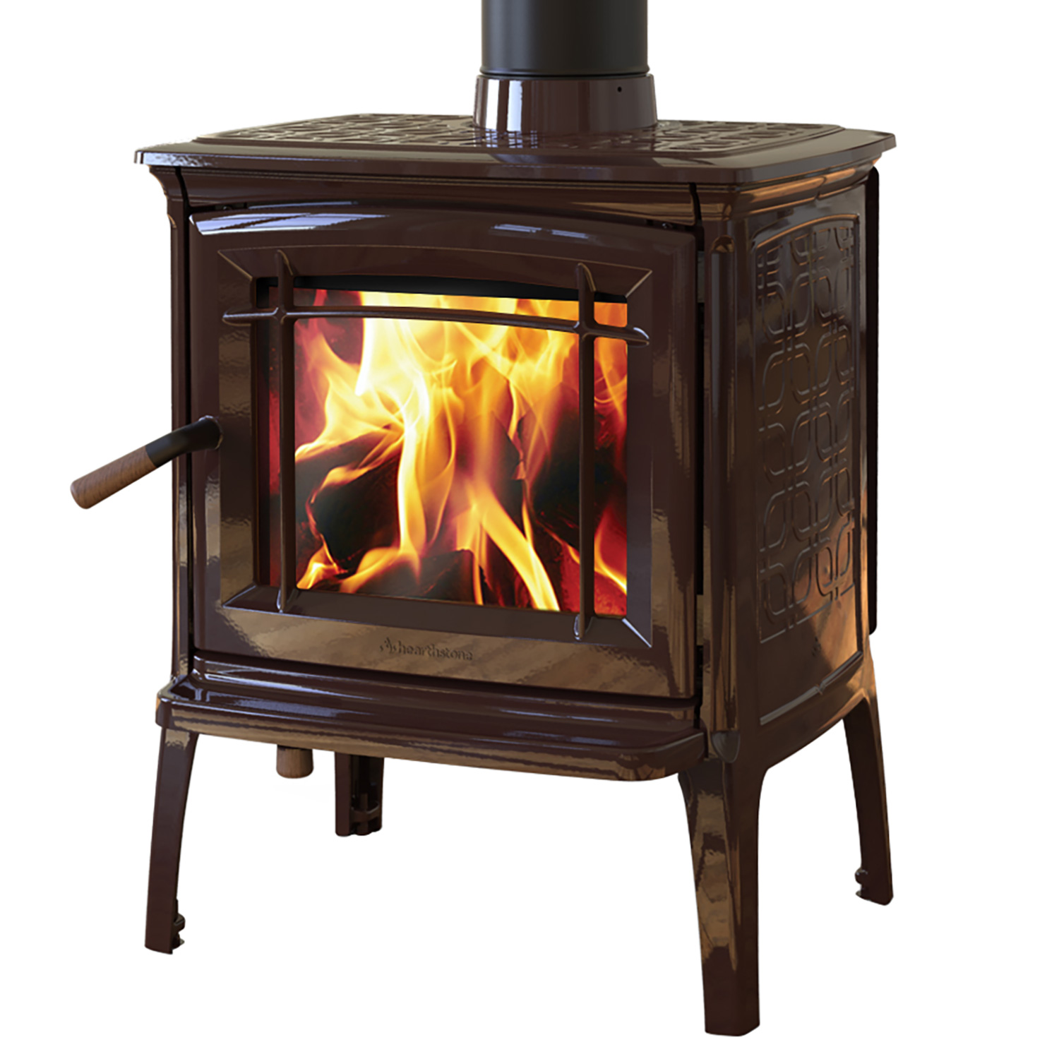 Poêle à bois Hergom Craftsbury HF en fonte Majolica brun