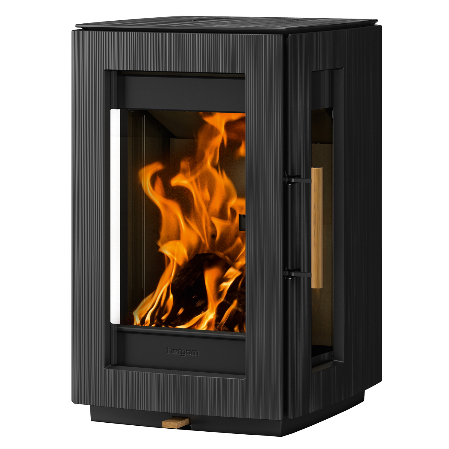 Poêle à bois Hergom Glow en fonte noire