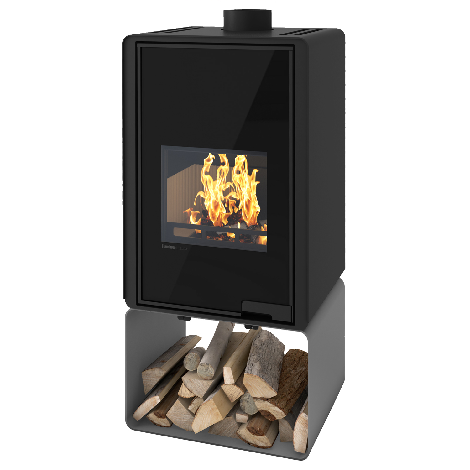 Poêle à bois HS Flamingo Deluxe Pentai Gris