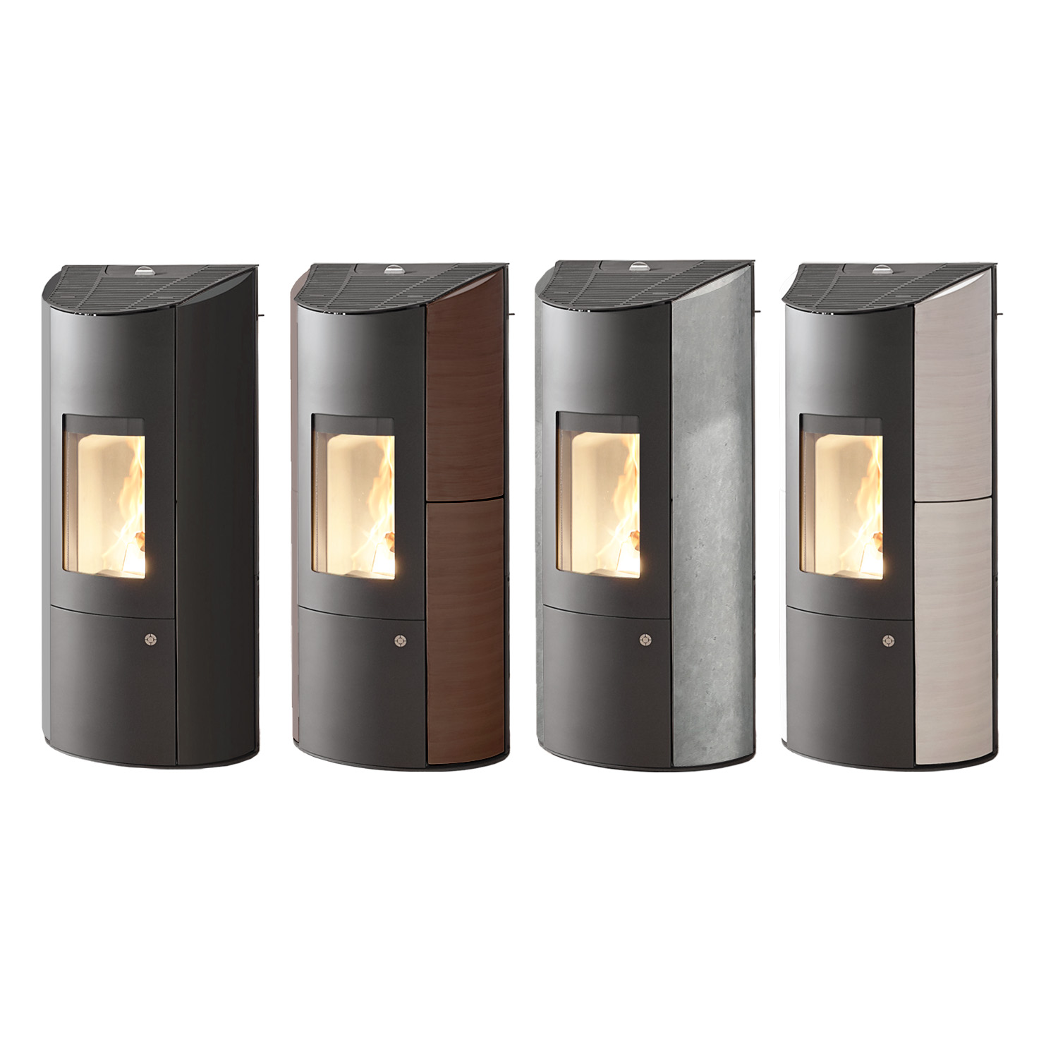 Olsberg Levana Aqua 3.0 Poêle à granulés bouilleur acier noir/céramique caffe freddo 8kW
