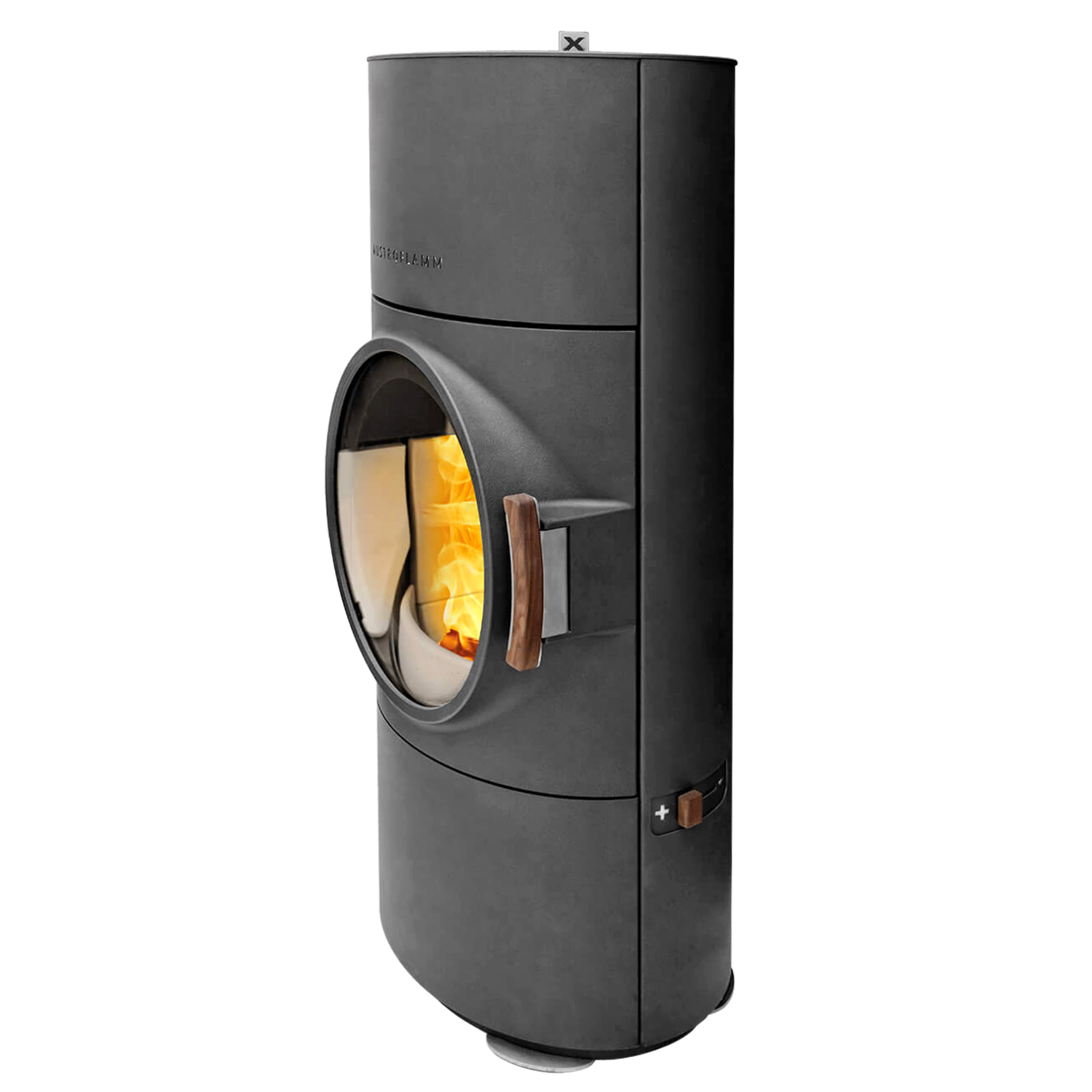 Austroflamm Clou Xtra poêle à bois en acier gris fonte RR en haut ou à l'arrière