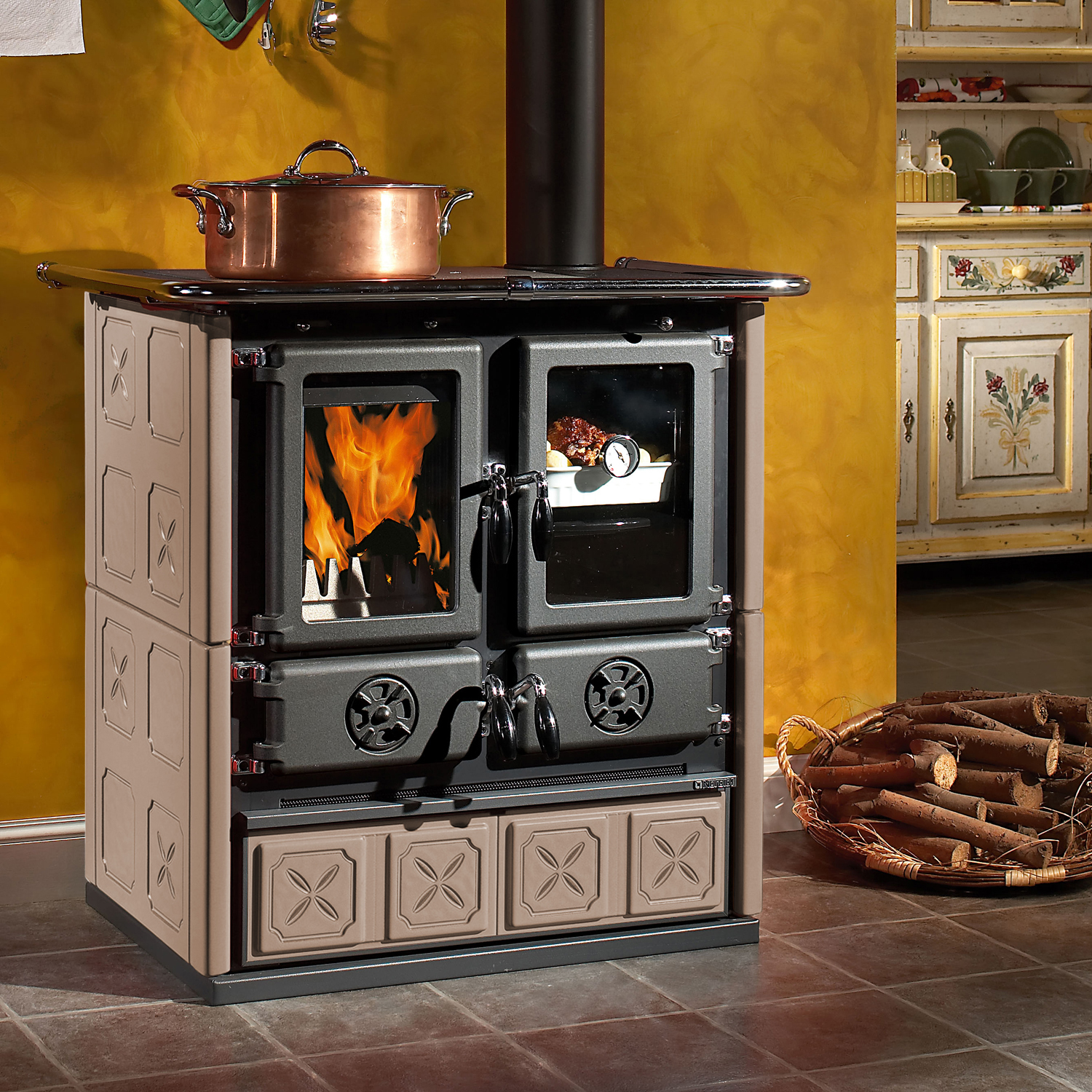 La cuisinière La Nordica Rosetta 5.0 Majolika Tortora