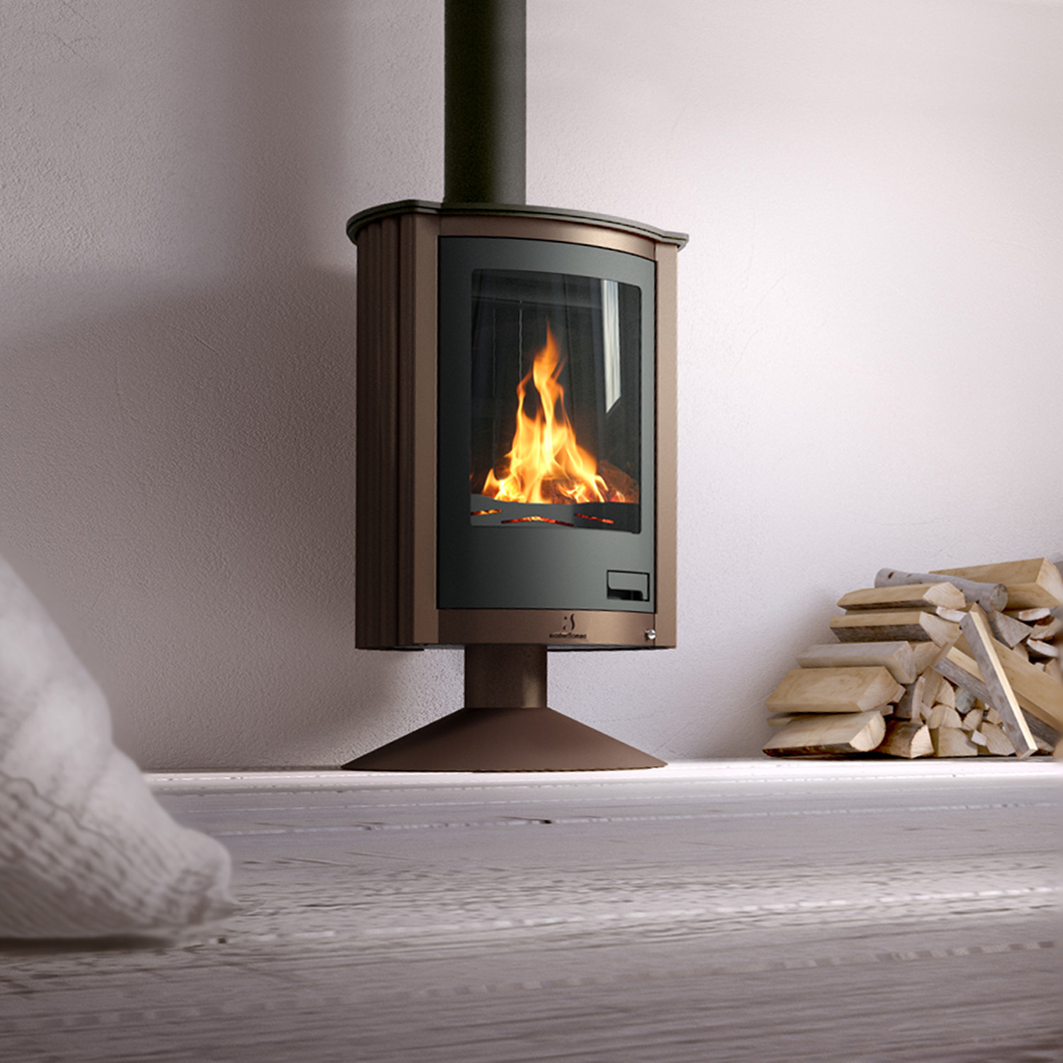 Poêle à air chaud Masterflamme Piccolo II Velvety Brown