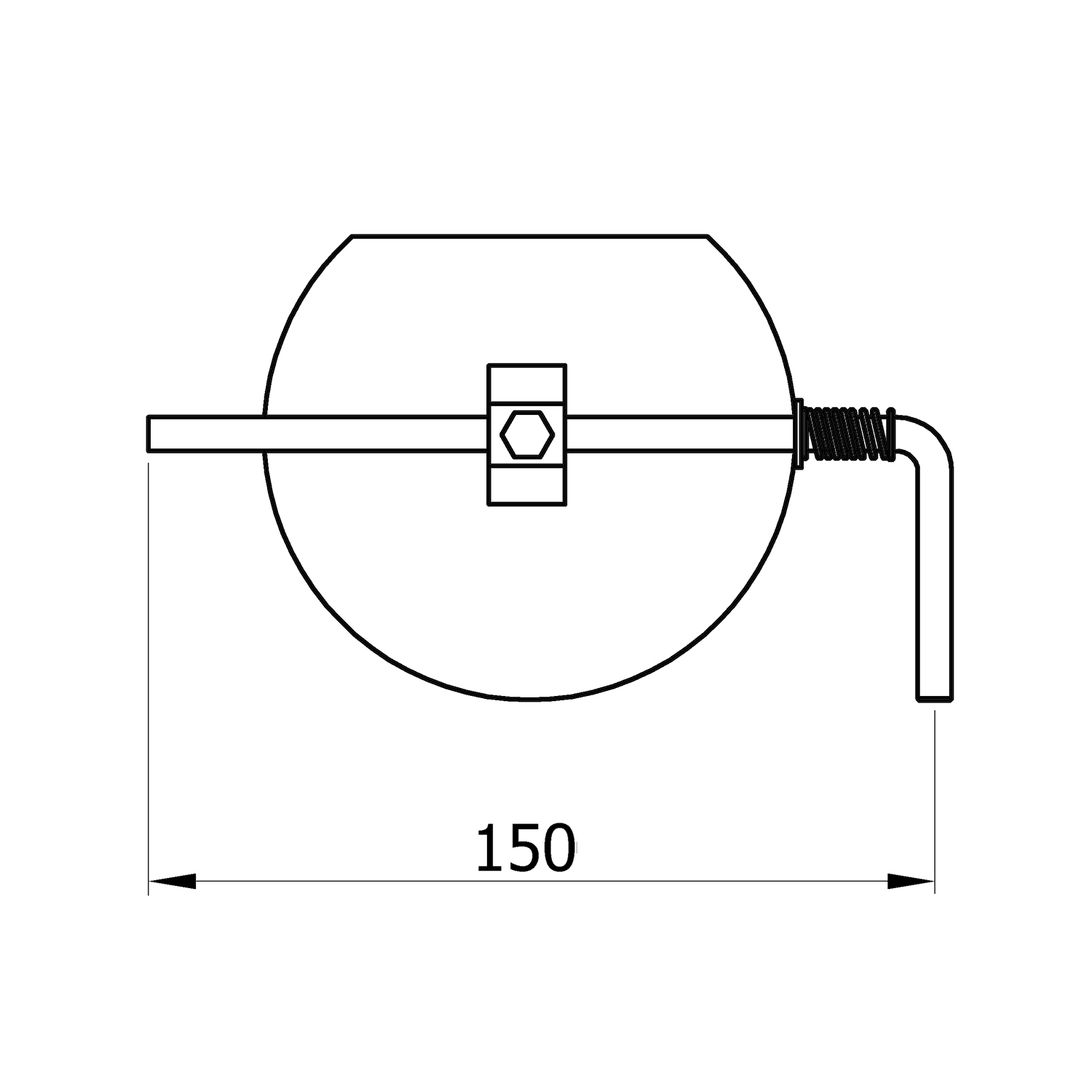 Raik Basic modérateur de tirage 120mm noir pour tuyau de fumée / conduit de fumée