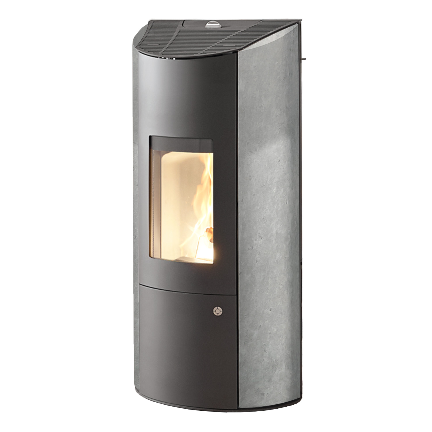 Olsberg Levana 3.0 poêle à granulés acier noir/pierre naturelle serpentine 8 kW