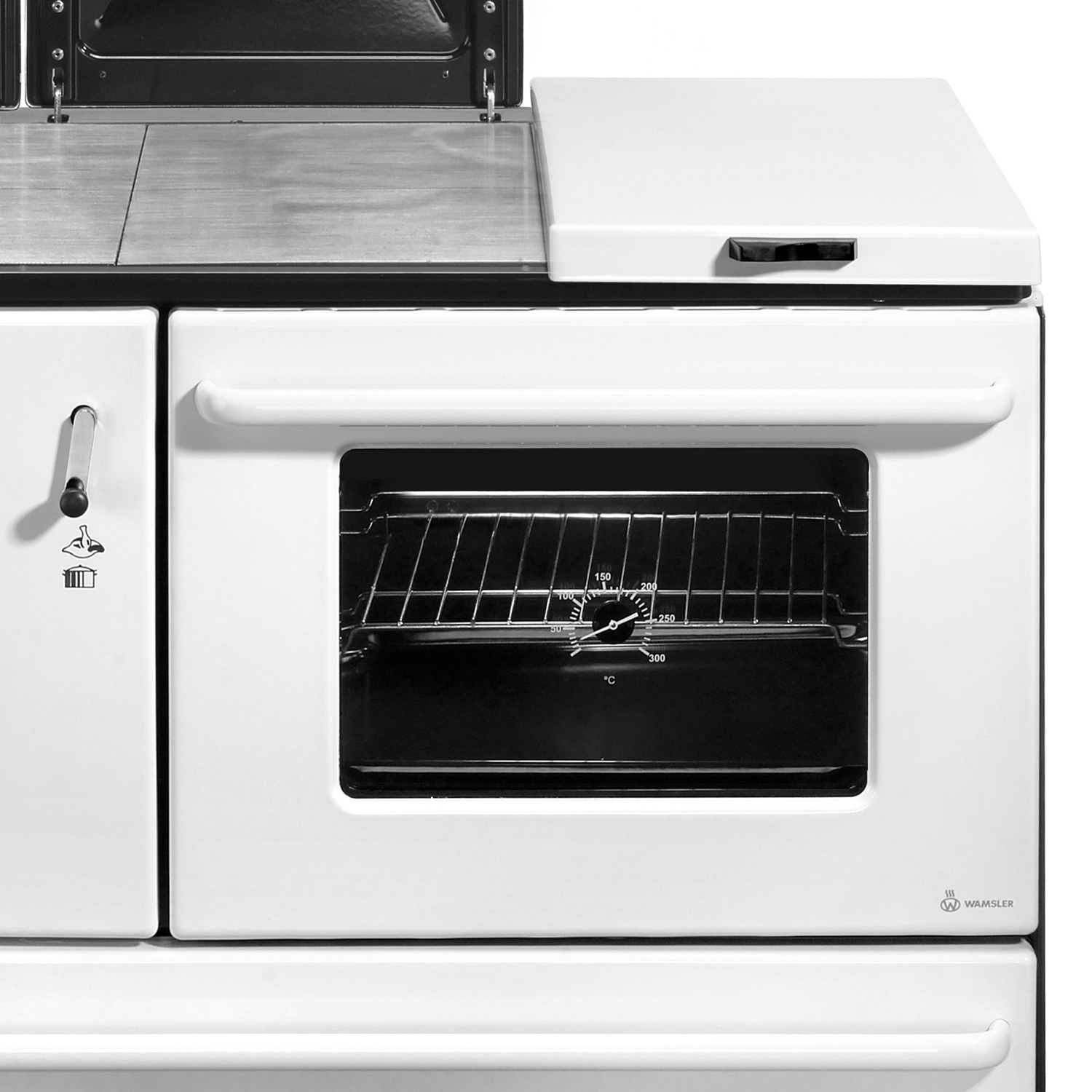 Wamsler K 178 Poêle de cuisine avec échangeur d'eau Blanc Tuyau de fumée à droite
