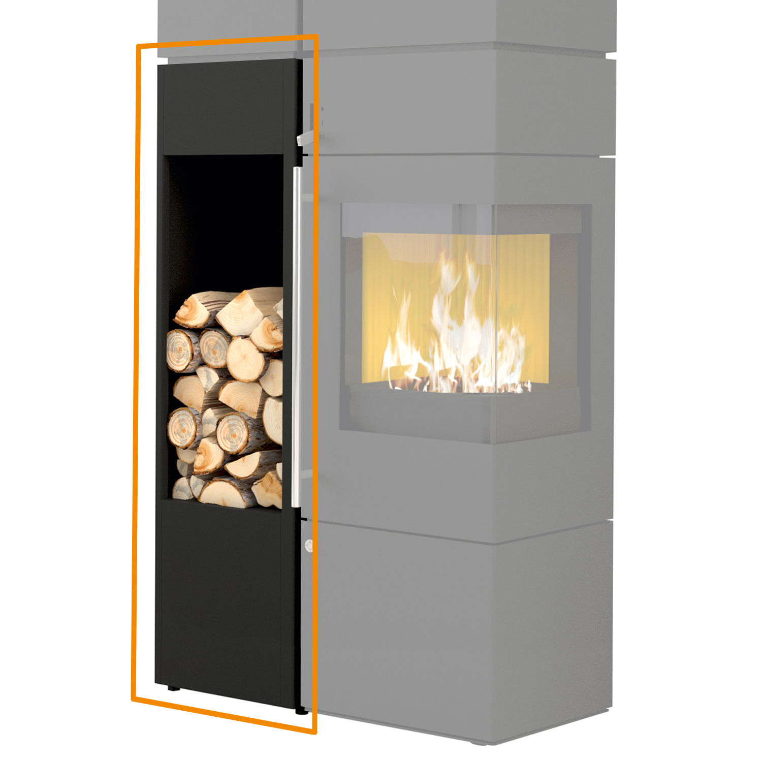 Olsberg étagère à gauche pour Ipala Compact avec charnière de porte à droite