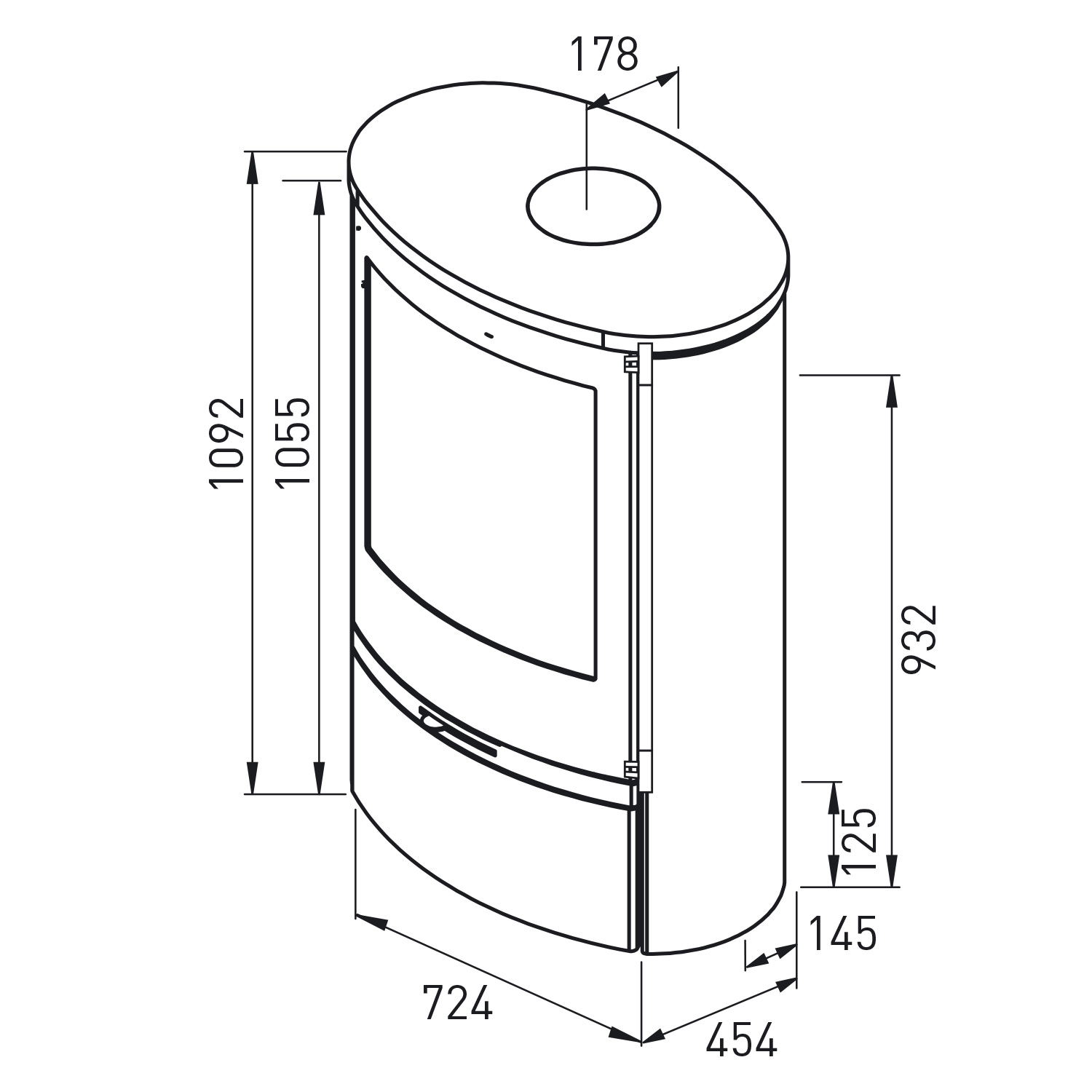 Lotus Jubilee 35 poêle à bois noir/ Indian Night