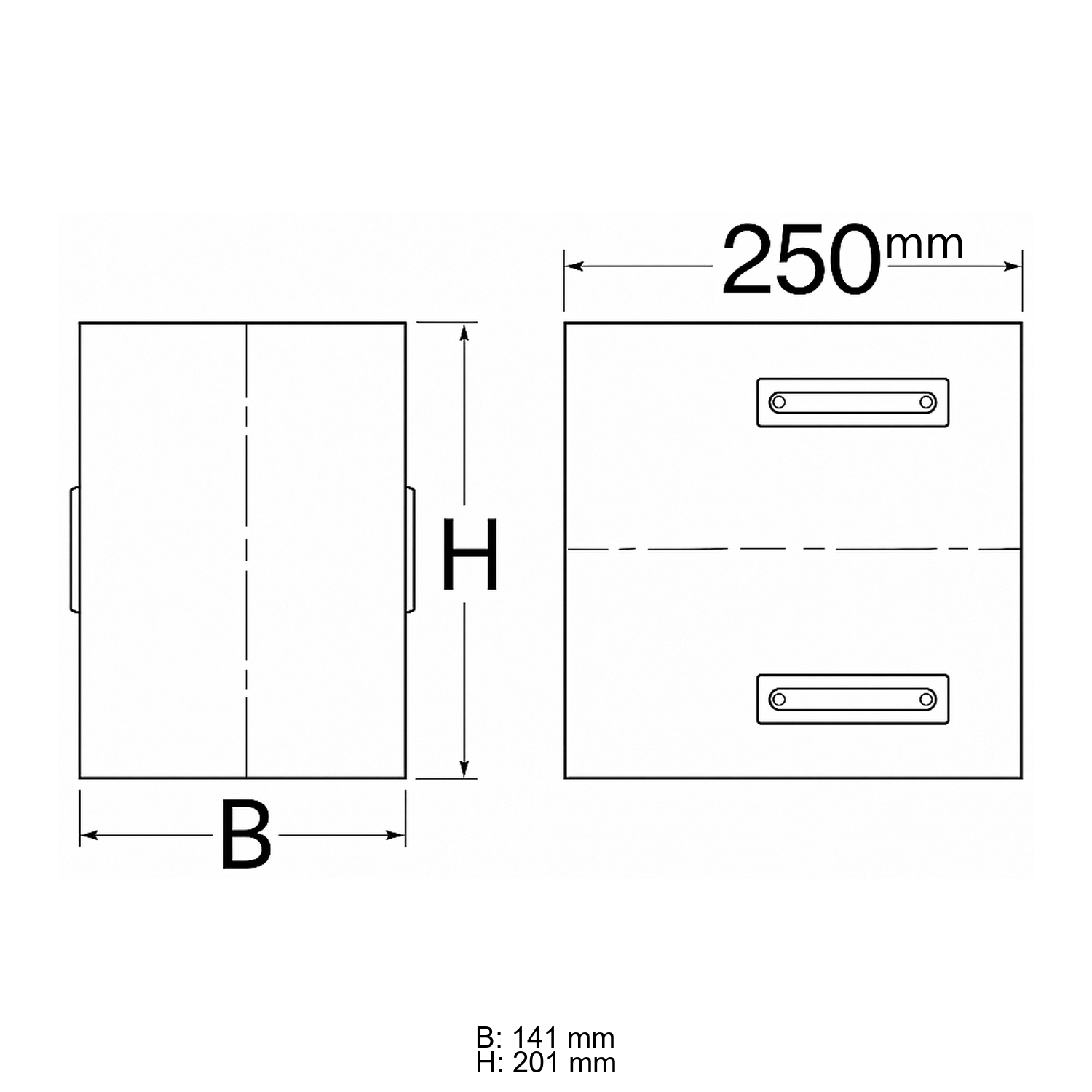 Schiedel cadre de montage 250mm 141x201 mat
