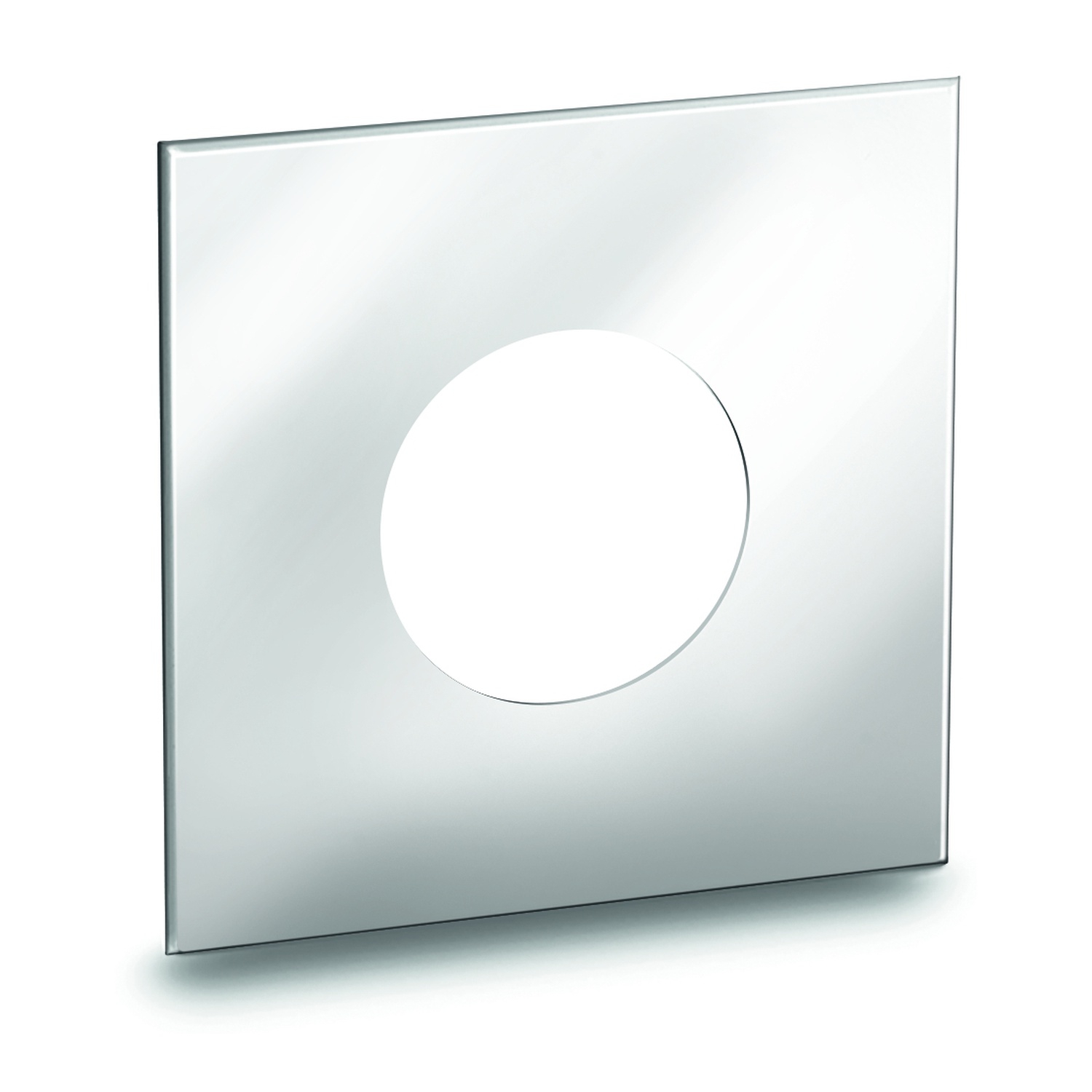 Schiedel rosace de raccordement carrée 200 mm Ø130 mm brillante