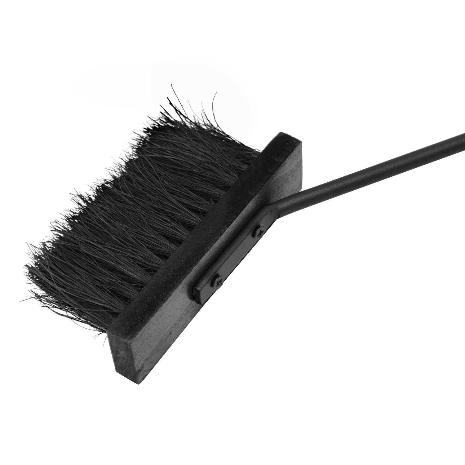 Ensemble d'accessoires de cheminée Albert, 4 pièces, noir, poignées en acier inoxydable, 66 cm