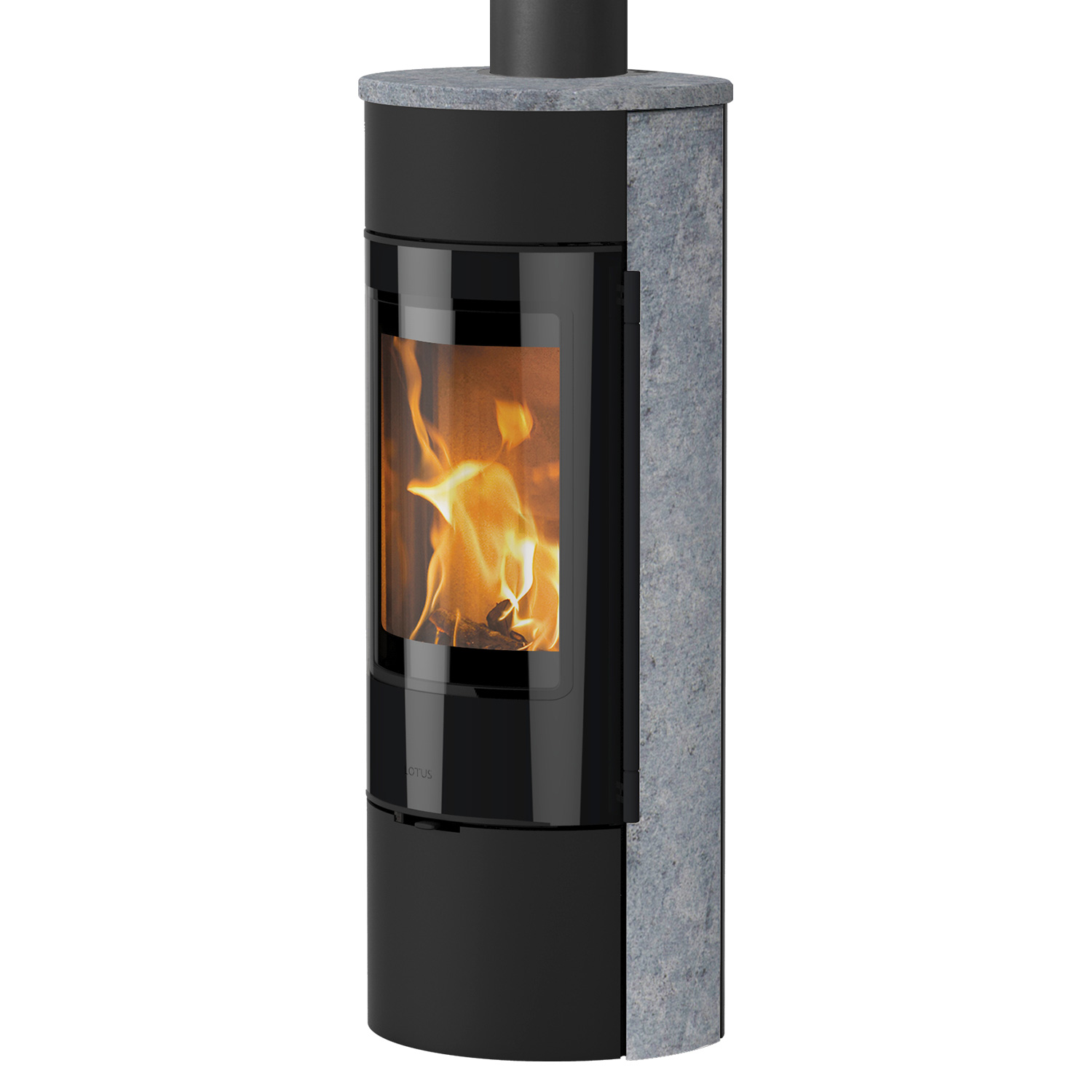 Lotus Prestige Magic 40 poêle à bois noir / pierre ollaire
