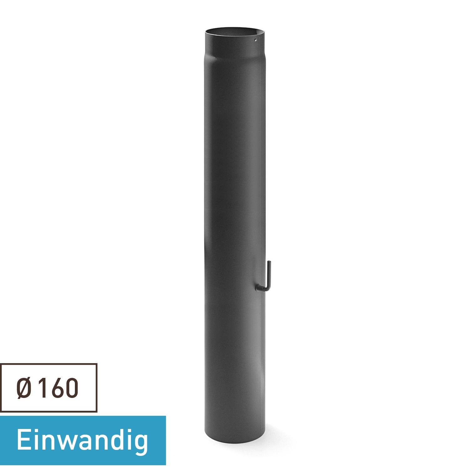 Raik Basic régulation de tirage 160 mm gris fonte L: 1000 mm pour tuyau de fumée / conduit de fumée