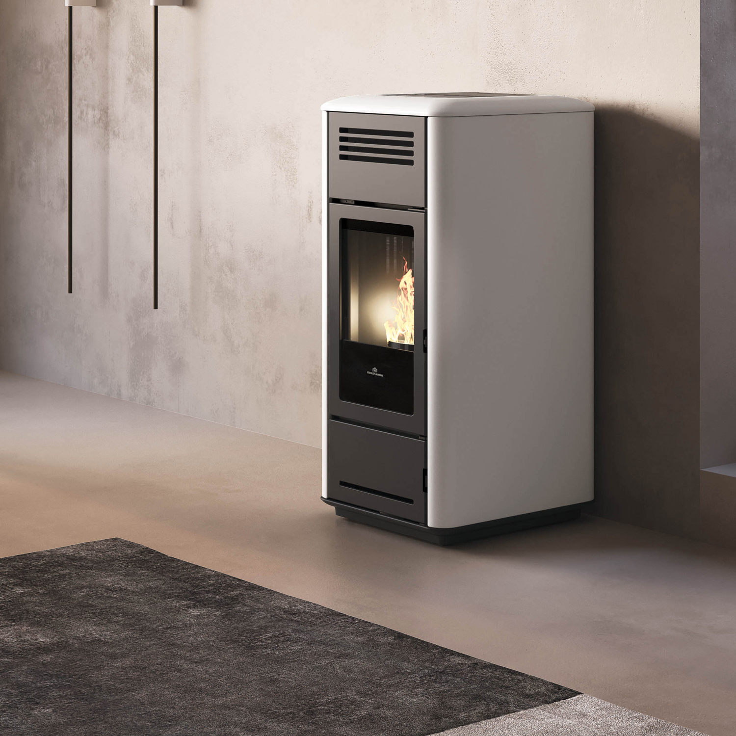 Edilkamin Milla H 12 Evo poêle à granulés hydro acier blanc