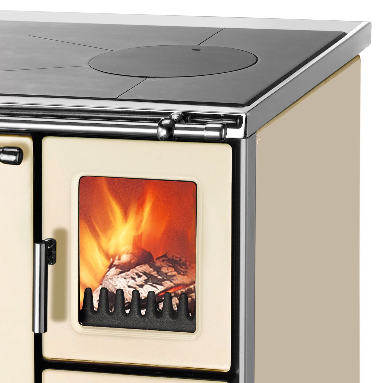 Wamsler K 176 F/A 70 Cuisinière en acier ivoire, four à gauche