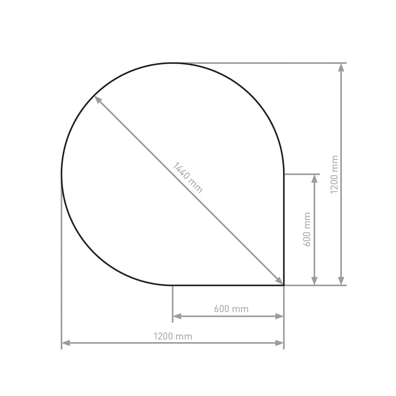 Plaque de sol Raik B6 gouttes gris coulé revêtement en poudre 1200 x 1200 mm