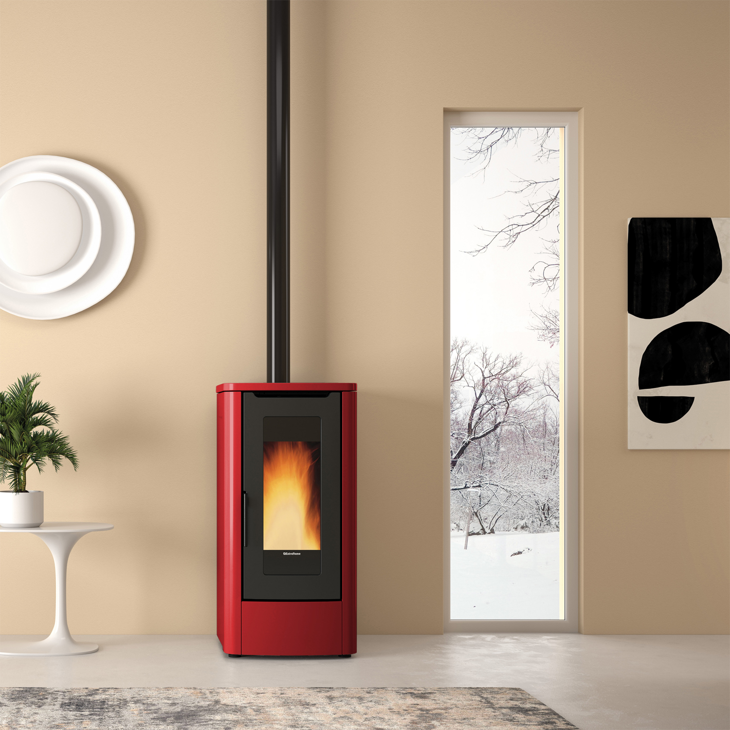 Extraflame Teorema Plus 5.0 poêle à granulés Bordeaux