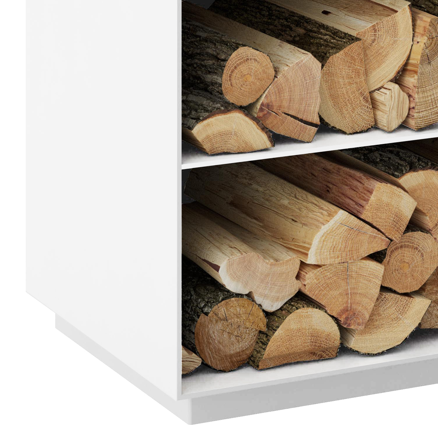 Spartherm compartiment range-bûches pour Passo XS latéral gauche Blanc