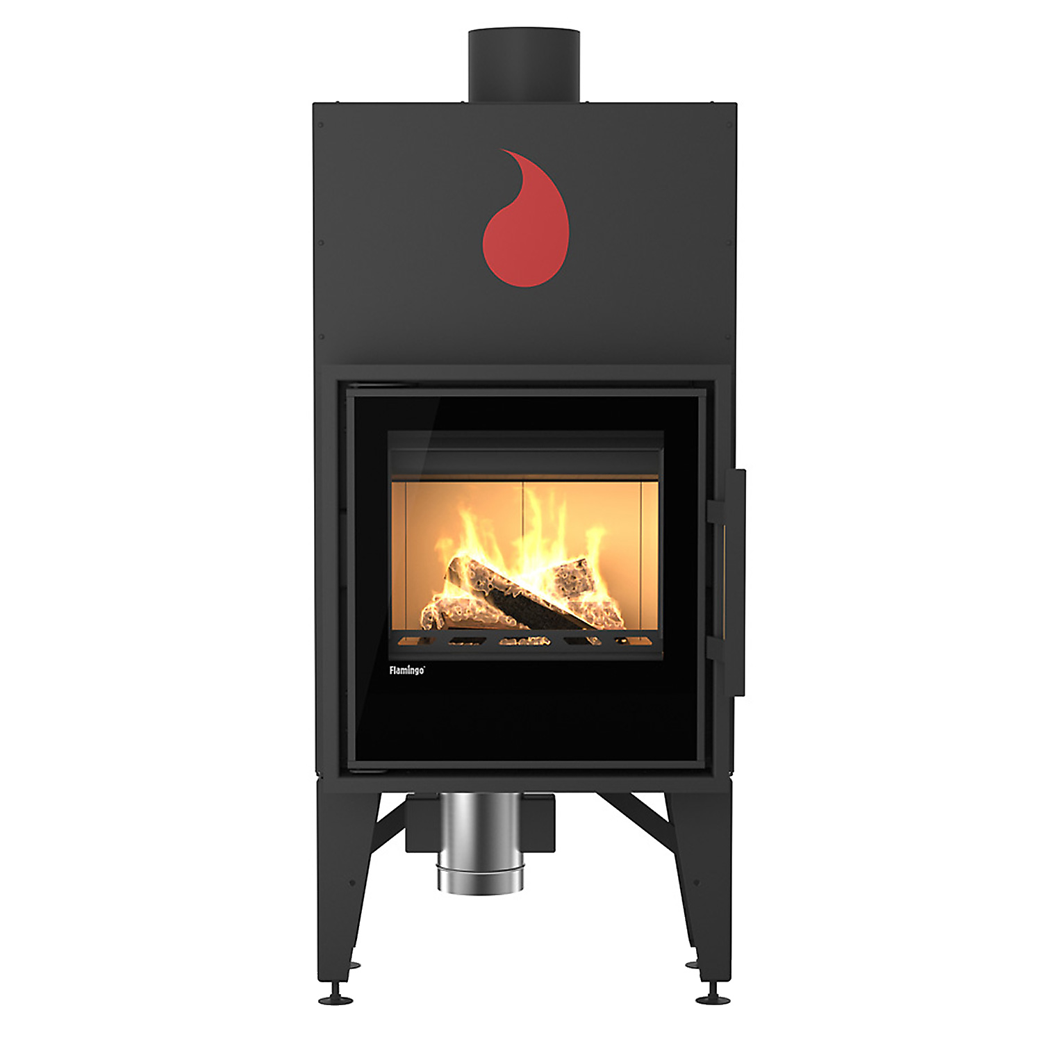 Insert de cheminée HS Flamingo S5 Acier Noir Automatique Insert de cheminée HS Flamingo S5 Acier Noir Automatique