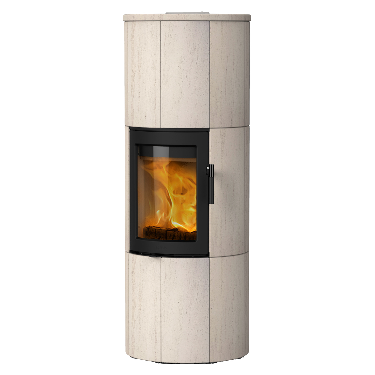 Poêle à bois Lotus Maestro 152 Noir/Calcaire, évacuation des fumées à l'arrière