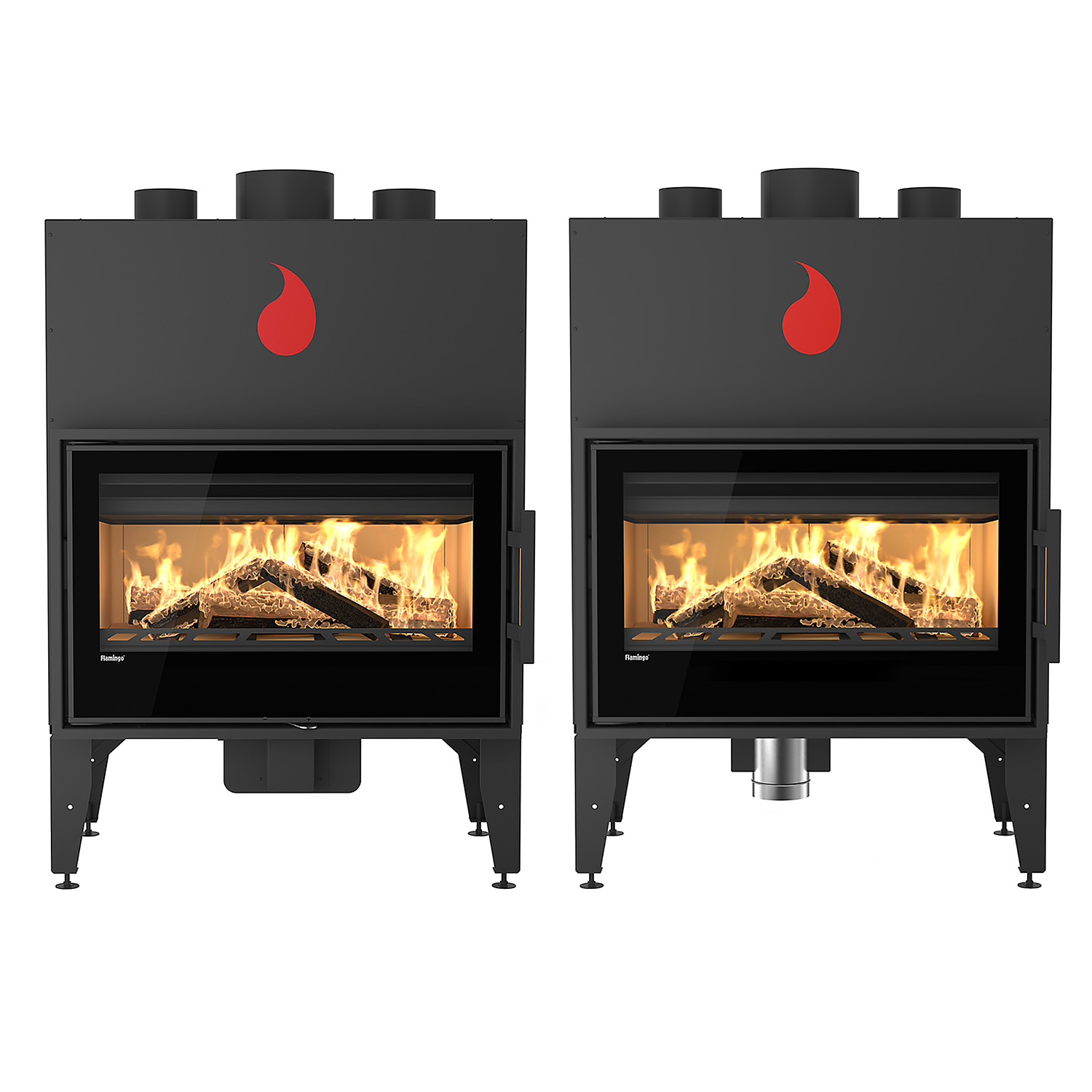 Insert de cheminée HS Flamingo X15 Acier Noir Manuel