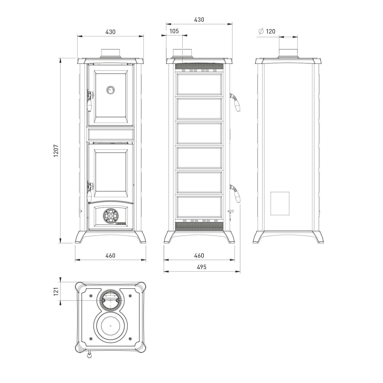 La Nordica Gemma Forno 5.0 Petra Poêle à bois en pierre naturelle