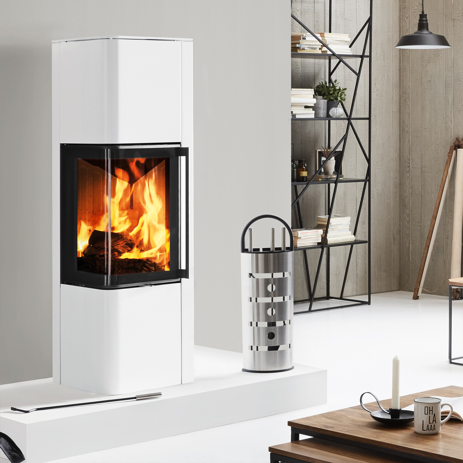 Spartherm Cubo L RLU Poêle à bois Blanc Spartherm Cubo L RLU Poêle à bois Blanc