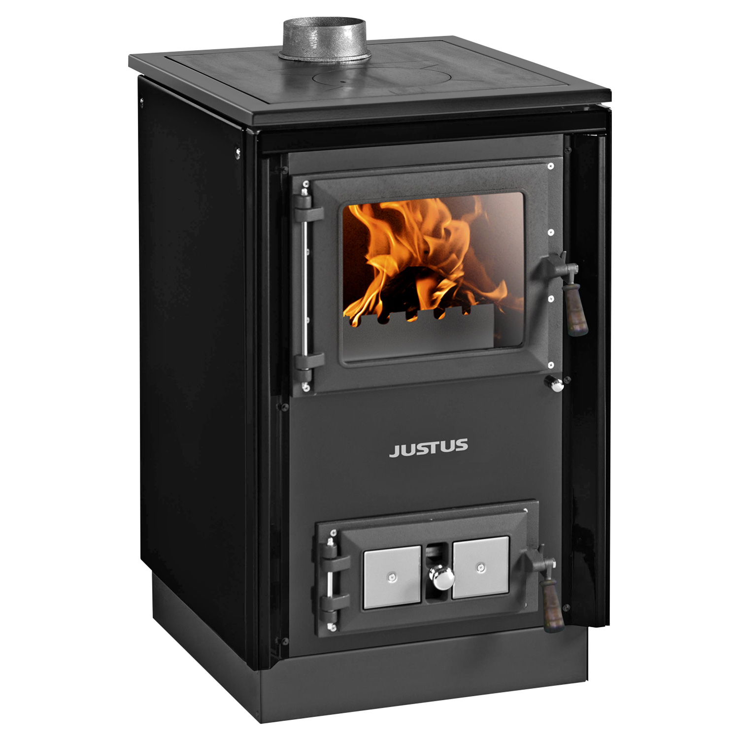 Justus Rustico-50 2.0 Poêle de cuisine Noir