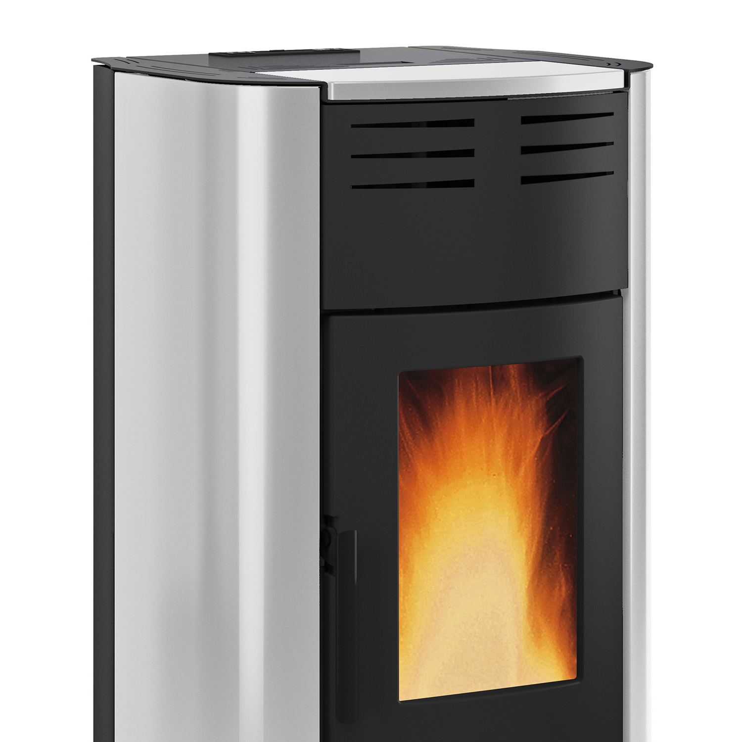 Extraflame Raffaella Idro H15 Poêle à granulés hydraulique en acier gris clair