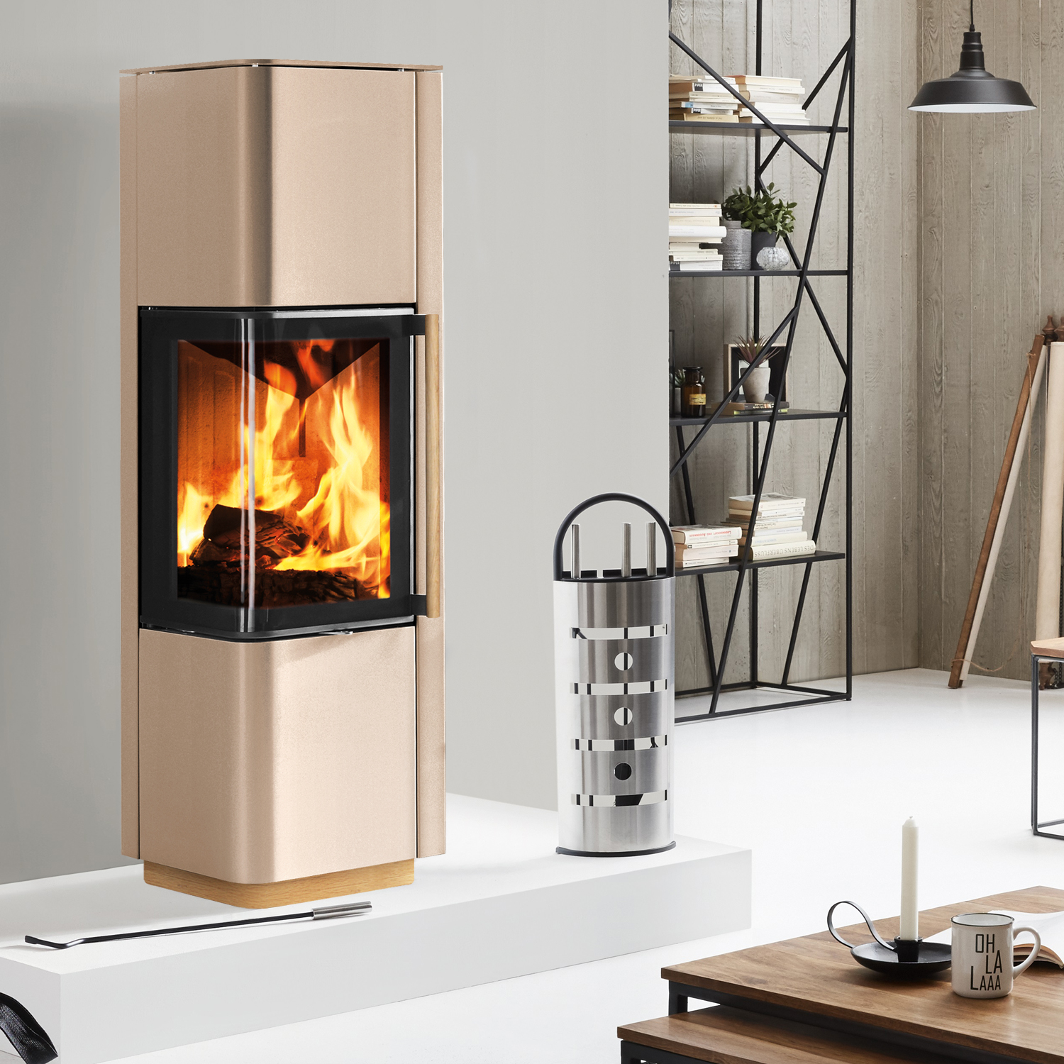 Spartherm Cubo L style RLU Poêle à bois Perle