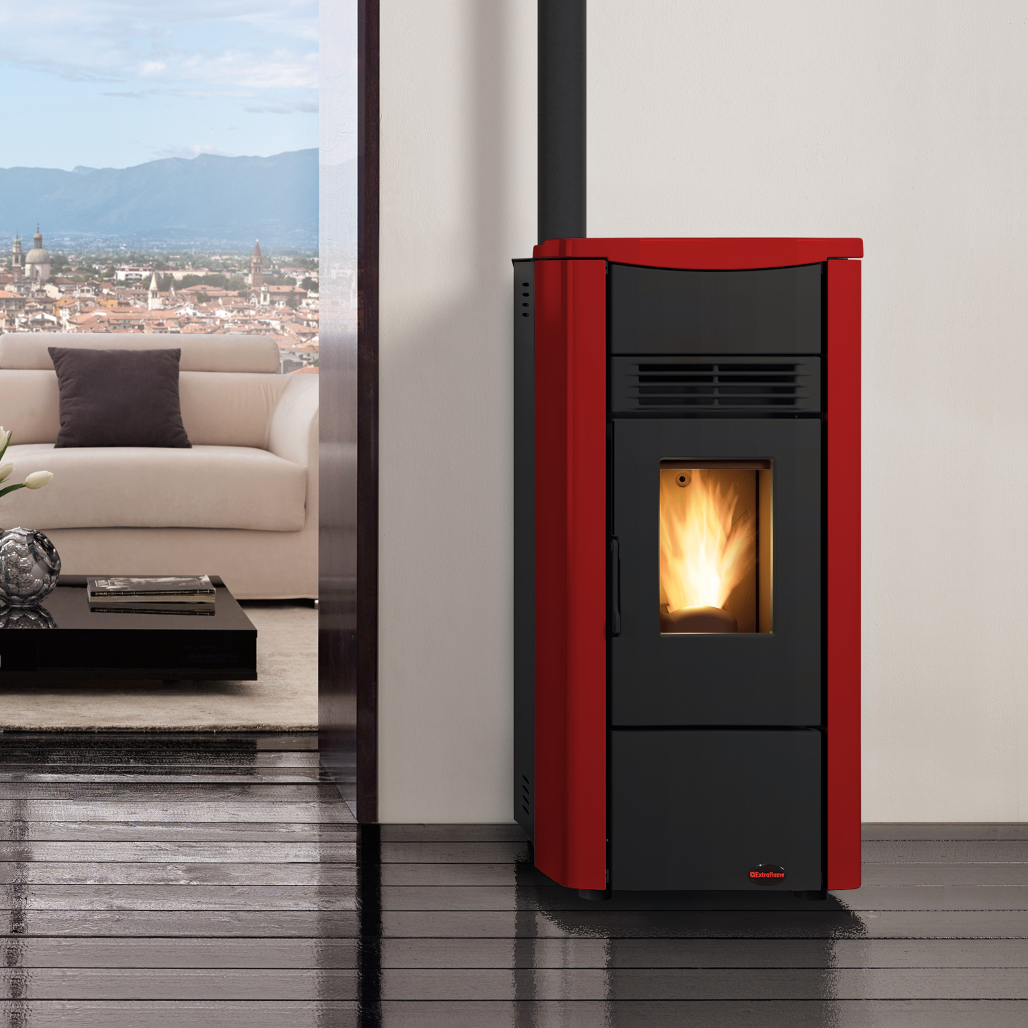 Extraflame Giusy EVO 2.0 poêle à granulés Bordeaux