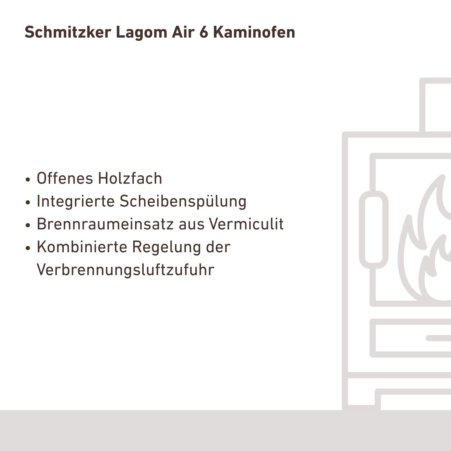 Schmitzker Lagom Air 6 Poêle à bois Noir