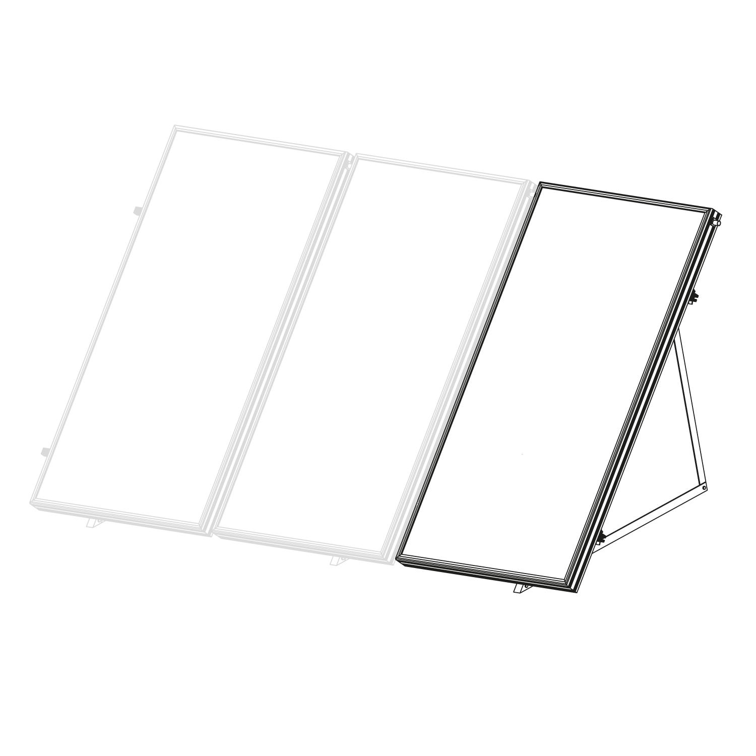 Sunex Kit de montage pour toit plat pour 1 collecteur solaire Basicx 2.0