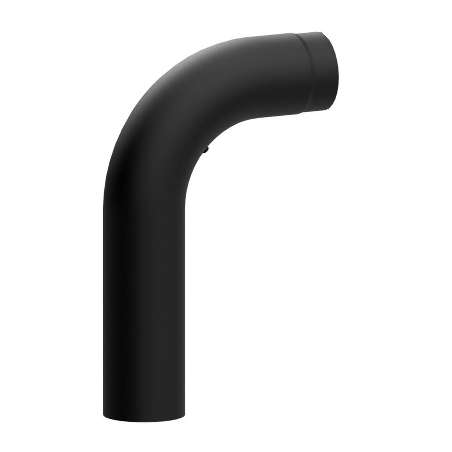 Raik coude LS diamètre 150/90° 2,00mm lisse 700/450 avec porte intégrée noir