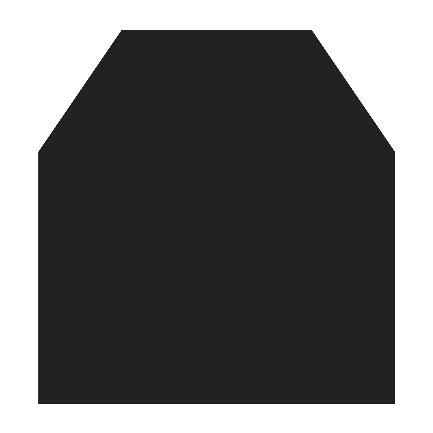 Plaque de sol Raik B2 hexagonale noire revêtue par poudre 1200 x 1000 mm