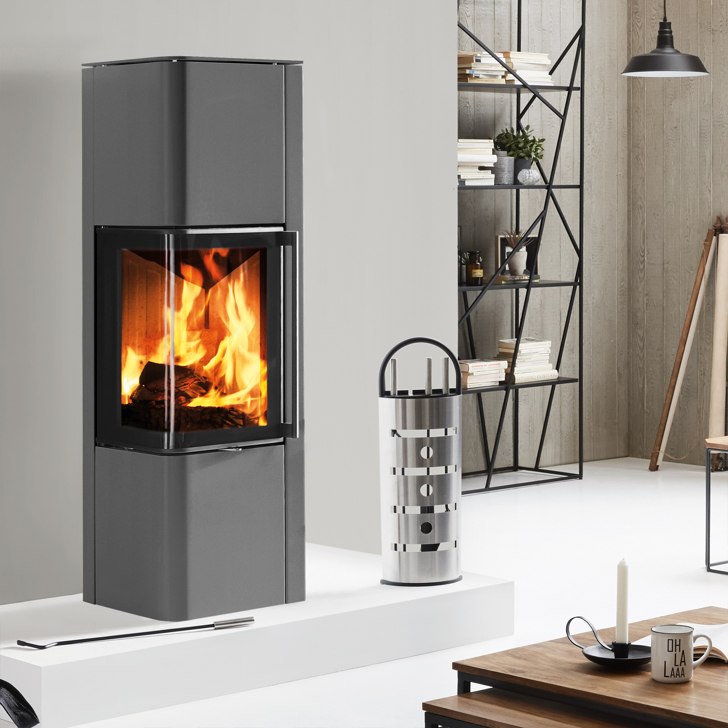 Spartherm Cubo L Poêle à bois Titane Spartherm Cubo L Poêle à bois Titane