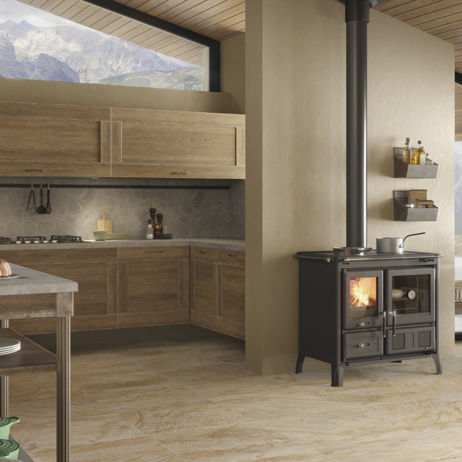 La Nordica GARDENIA.16 Acier - Noir anthracite Cuisinière à bois