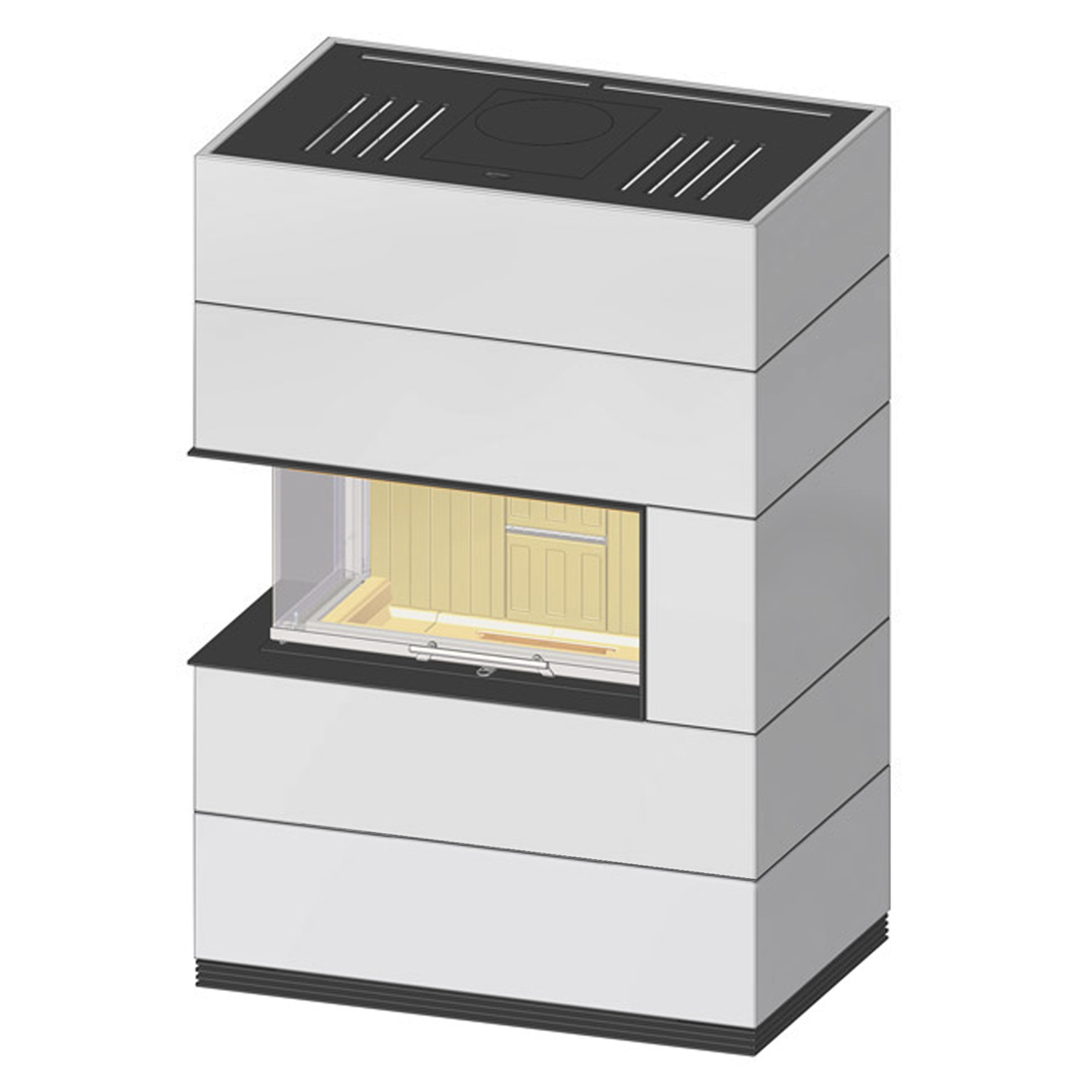 Spartherm Kit de cheminée SIM 2/2/Varia AS-2Lh-4S béton fin