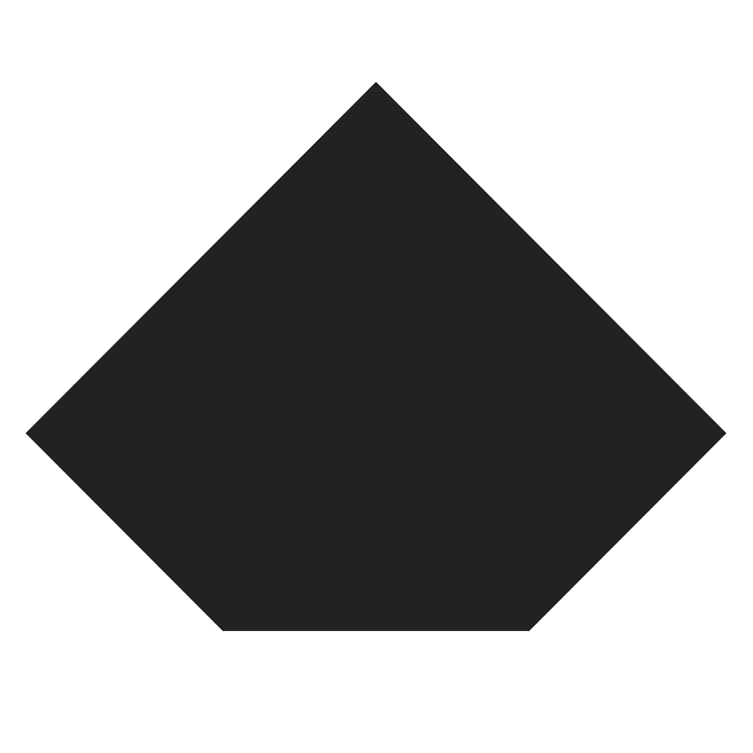 Plaque de sol Raik B5 diamant noir revêtue par poudre 1100 x 1100 mm