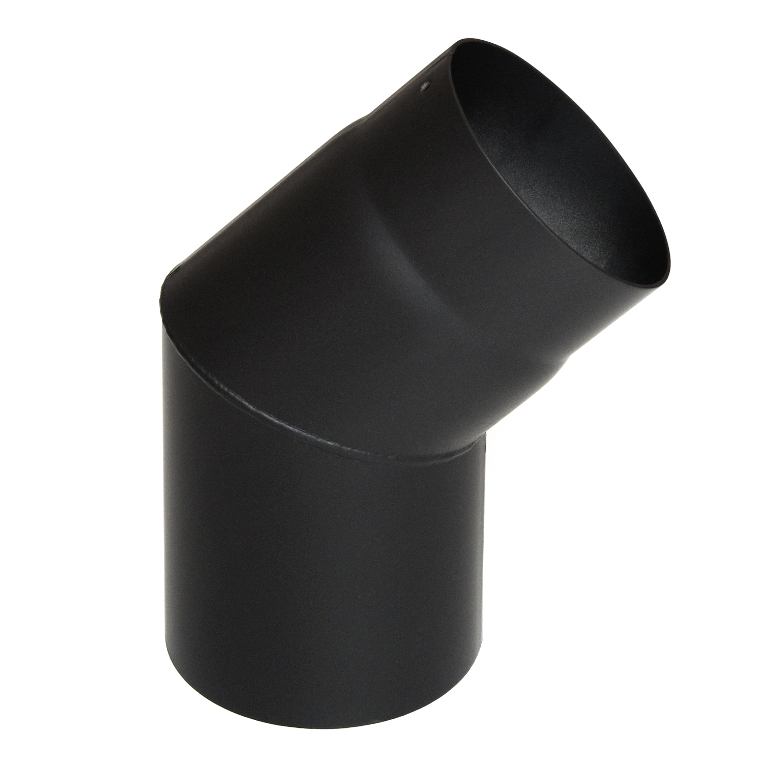 Raik Basic coude de tuyau de fumée 200mm noir 45° sans porte pour tuyau de fumée / conduit de fumée