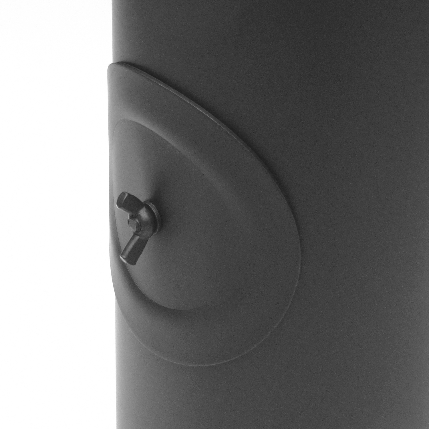 Raik Basic Élément de longueur 130mm gris fonte L: 500mm avec porte pour tuyau de fumée / conduit de fumée