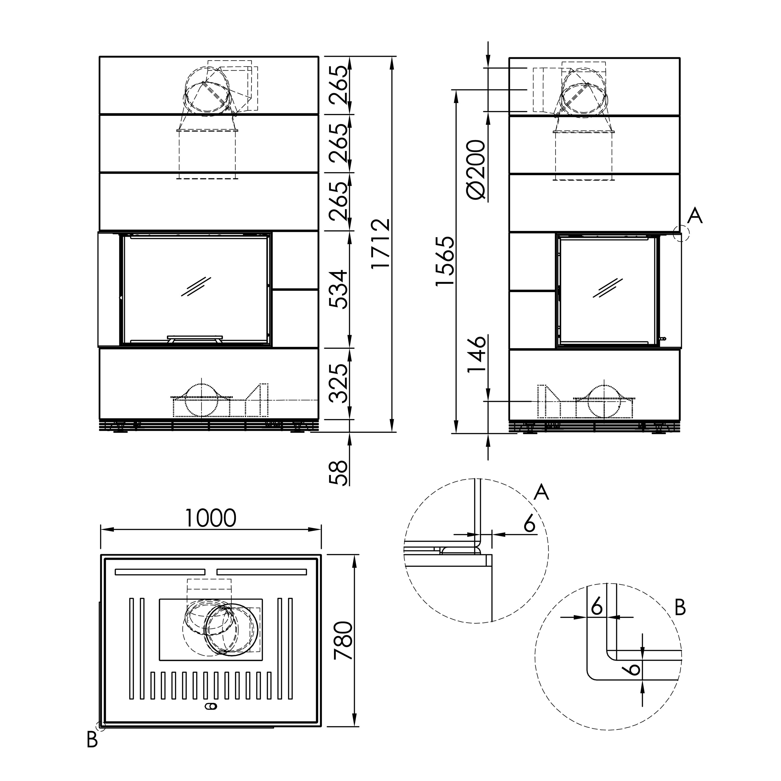 Kit de cheminée Spartherm SIM 1/3 Varia 2Lh-4S Nature