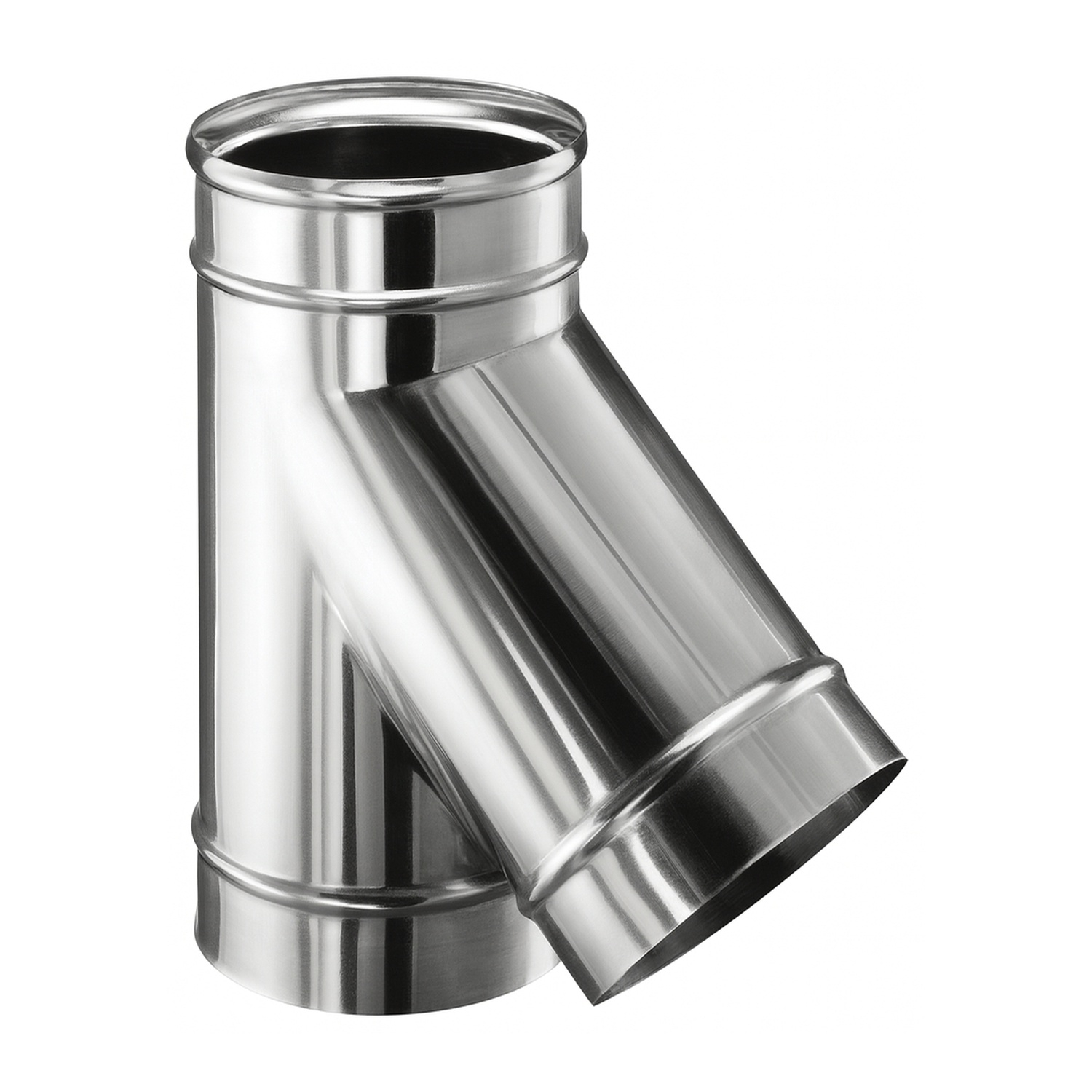 Schiedel ICS Raccord de tuyau de fumée 45° Ø200 double paroi brillant
