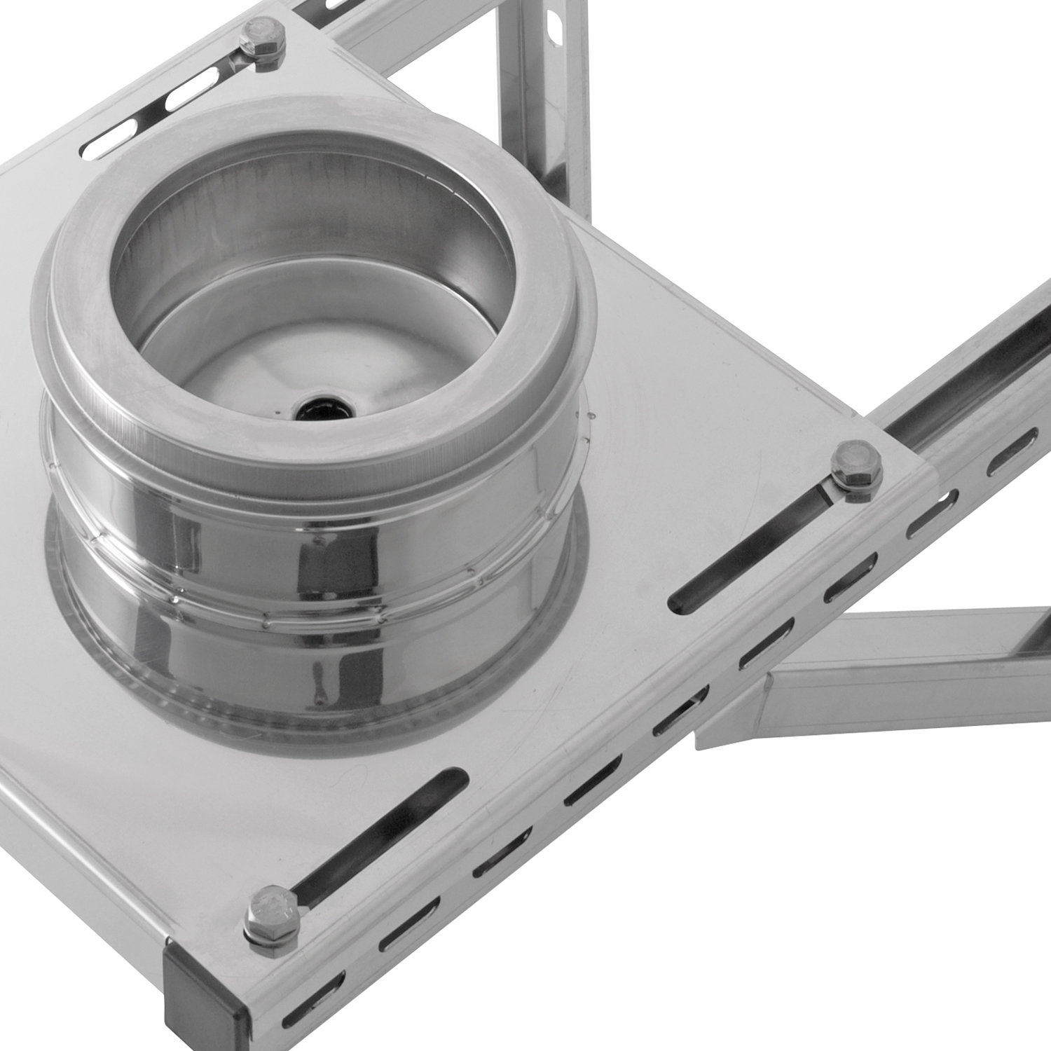 Opsinox conduit de cheminée en acier inoxydable 200 mm console murale avec évacuation des condensats MSDC-D