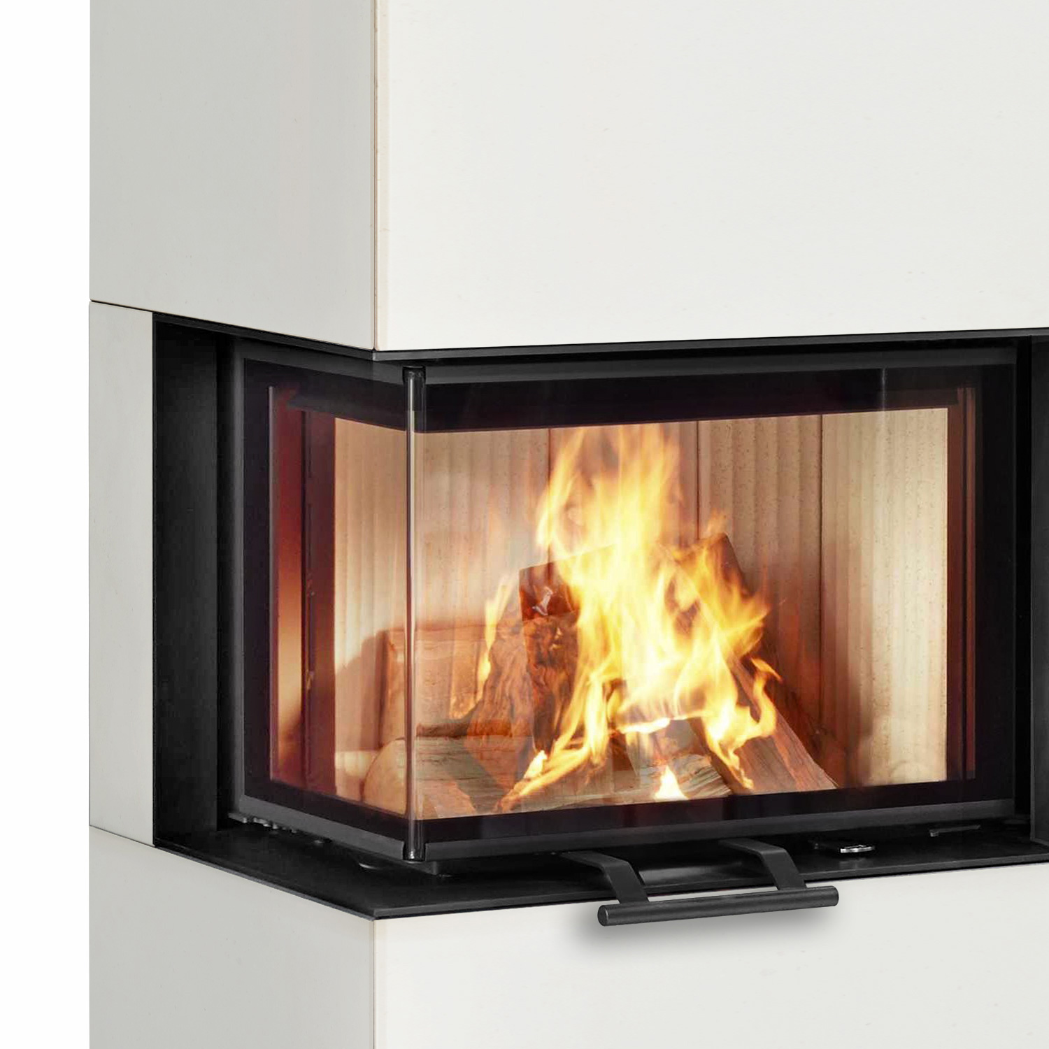Olsberg Osorno L TopStone poêle à bois en pierre calcaire beige teramo natura, gauche